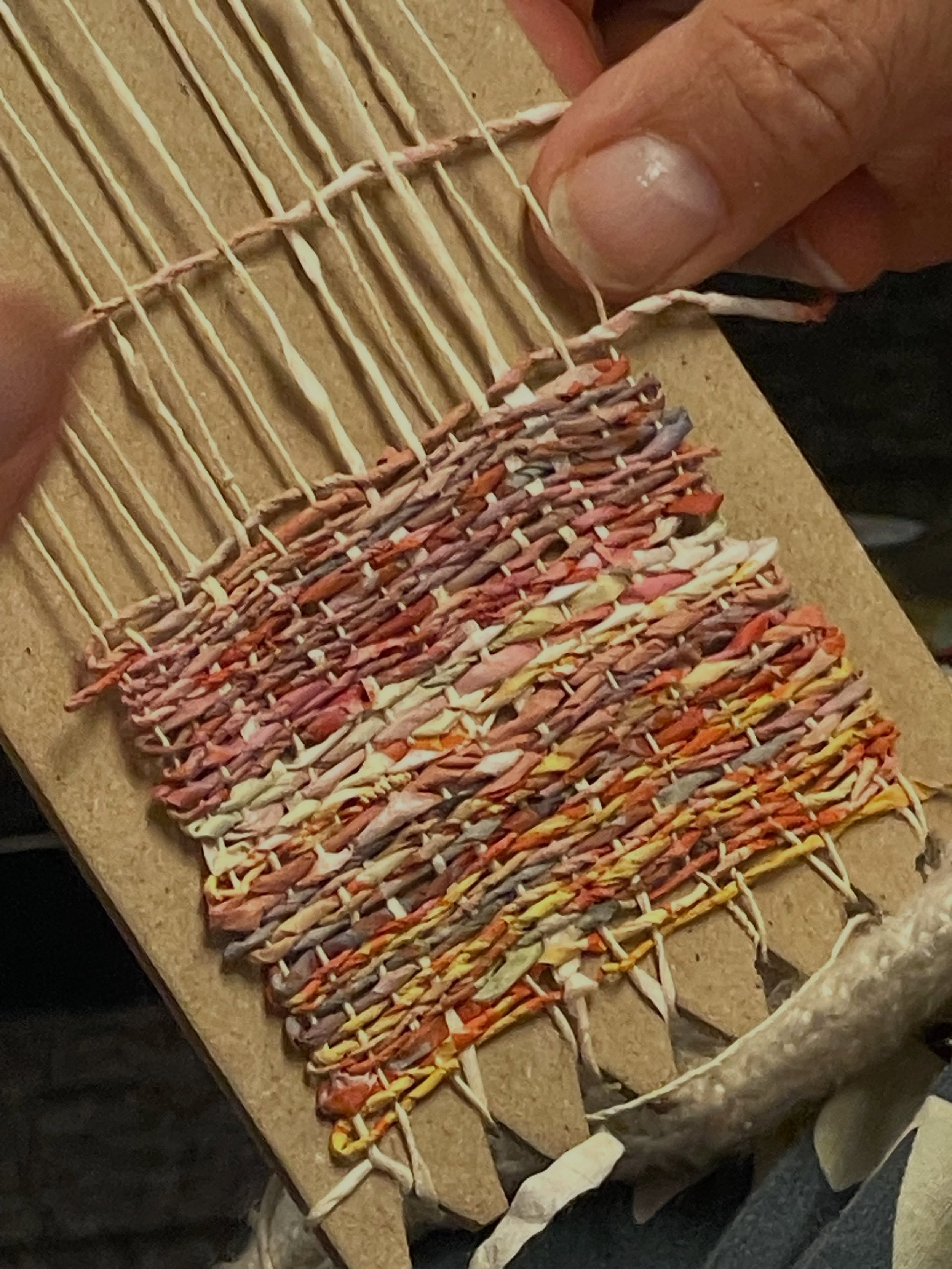 Five perfect days in Albuquerque. 
🌿🌿🌿🌿🌿
Thanks to the Las Aranas Weavers and Spinners Guild for the invitation to come teach paper spinning and the Mandala Community Weaving. 
🌿🌿🌿🌿🌿
We spun all kinds of paper including toilet paper wrapper