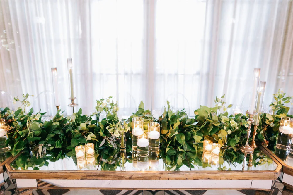 aboutdetailsdetails.com | Brandon Kidd | LA Wedding Planner | Catalina Point Wedding | Wedding Reception Inspiration | Lush Greenery | Candlelight