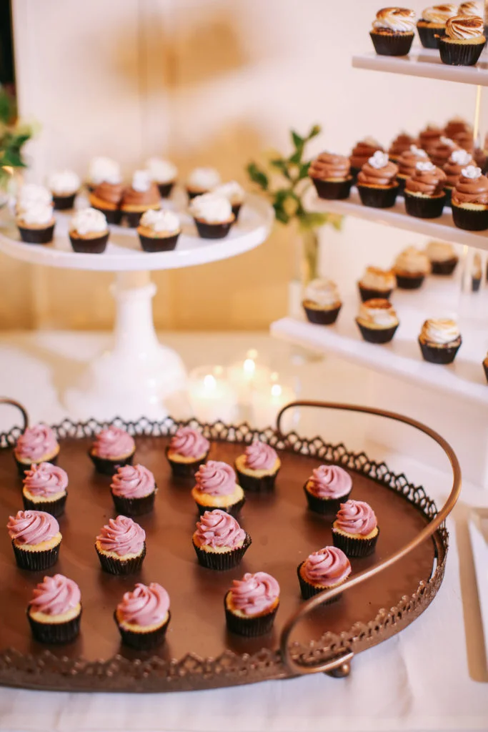 aboutdetailsdetails.com | Brandon Kidd | LA Wedding Planner | Catalina Point Wedding | Wedding Reception Inspiration | Delectable Dessert Table | Mini Cupcakes