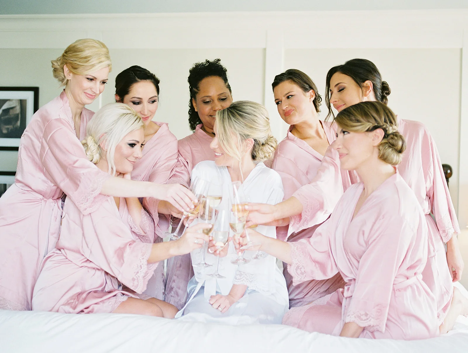 aboutdetailsdetails | bride | bridesmaids | style | fashion | wedding hairstyles | wedding makeup | champagne | cheers |