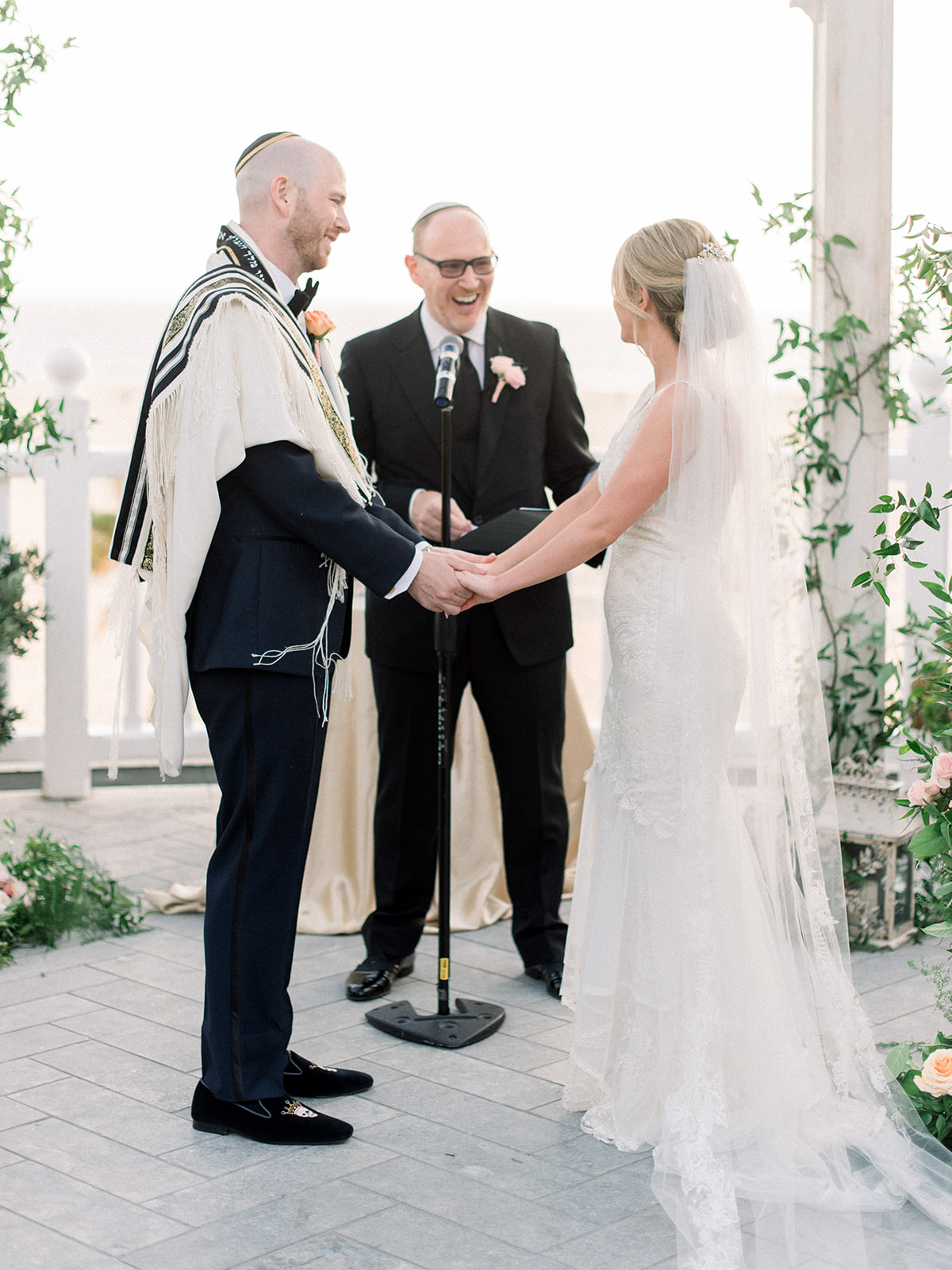 | Aboutdetailsdetials | Bride and Groom | Outdoor Ceremony | Lace Veil | Beach View |