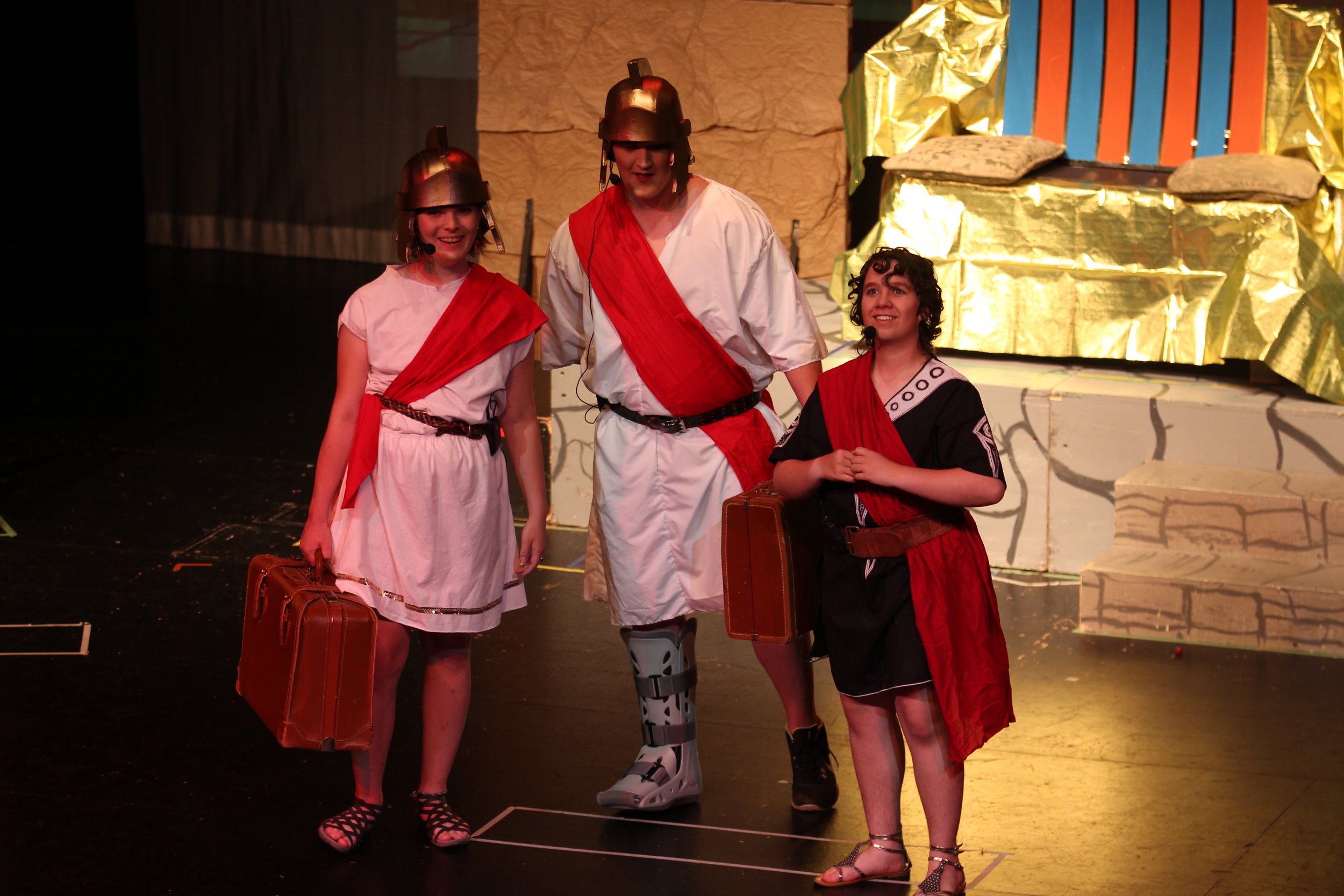 Eleanor Reckseidler, Kolby Dyck, and Milo Dubon in Cassa's 2022 Musical Theatre Production, Sand