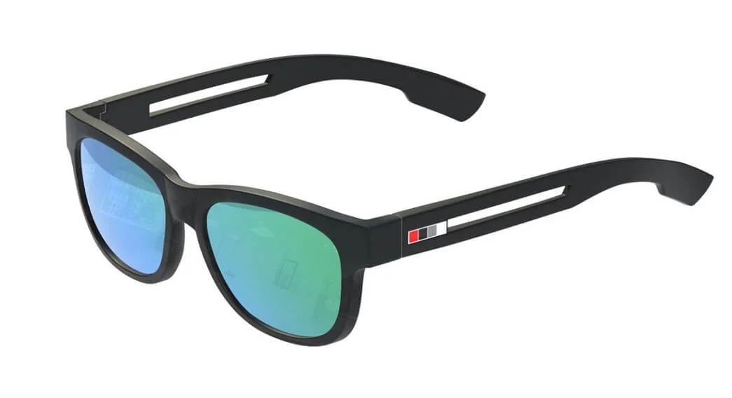 Matt Black Green Lens Sunglass