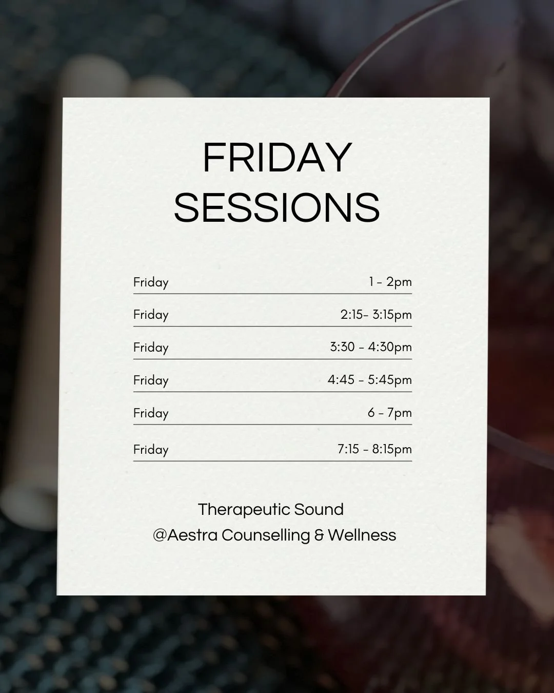 Therapeutic Sound Sessions