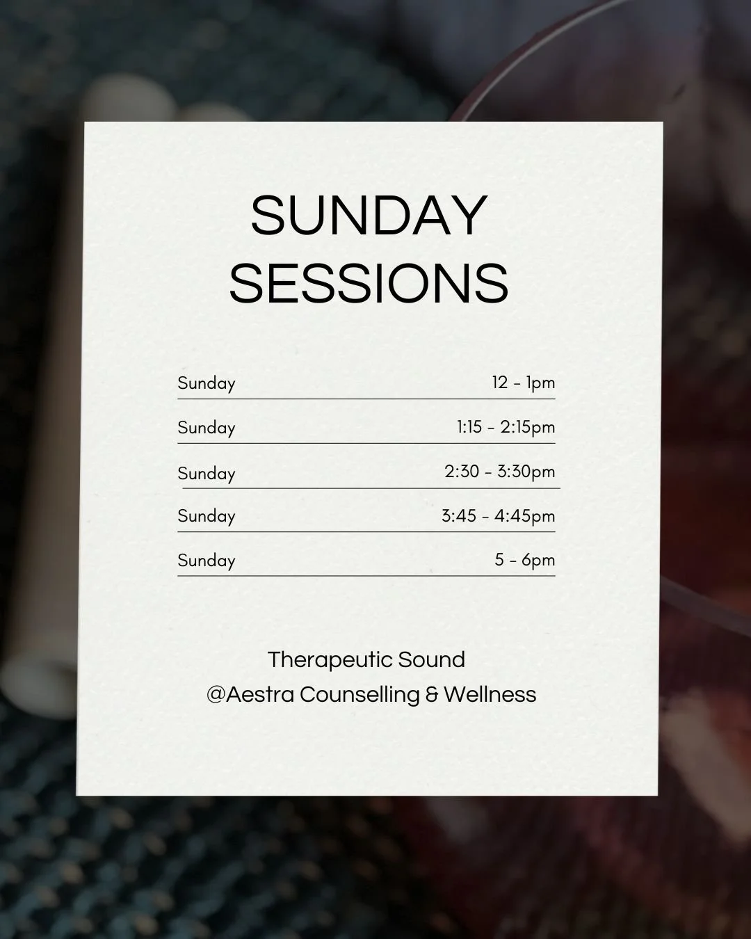 Therapeutic Sound Sessions 