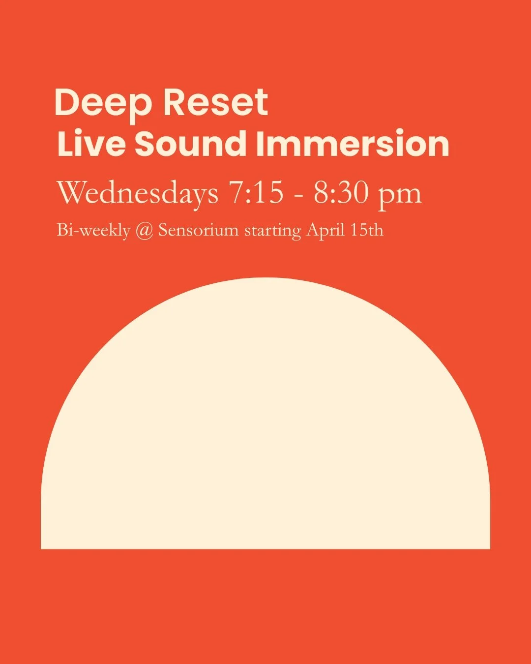 Deep Reset — Live Sound Immersion