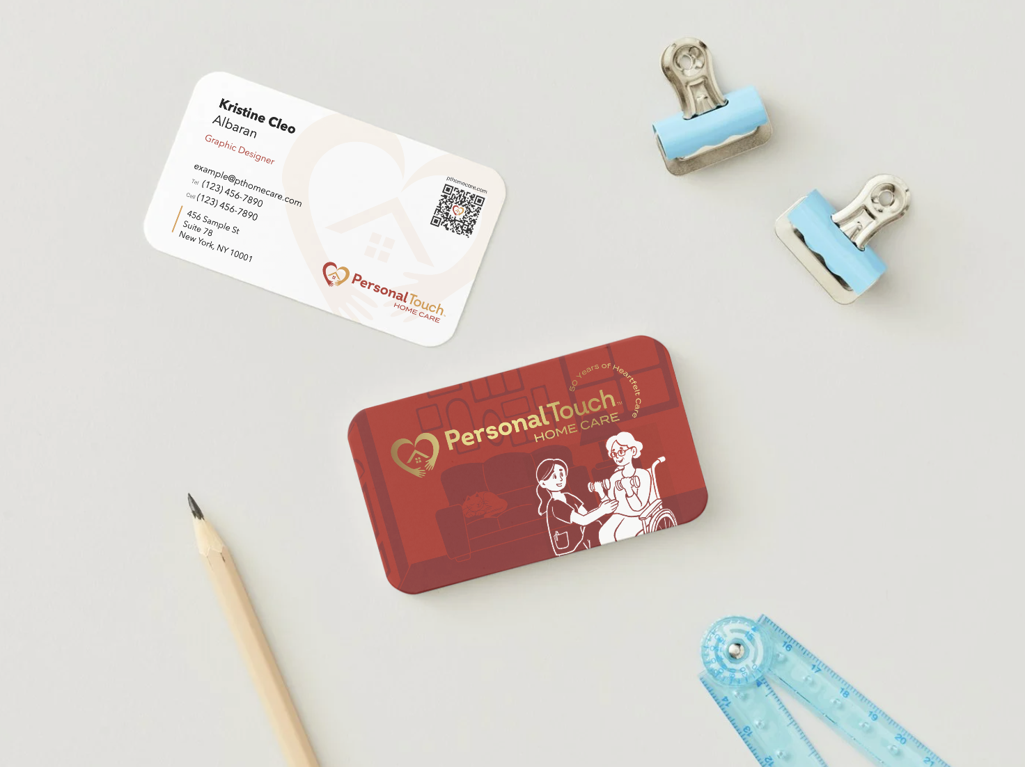  Business Card with Custom, Hand-drawn Illustration 