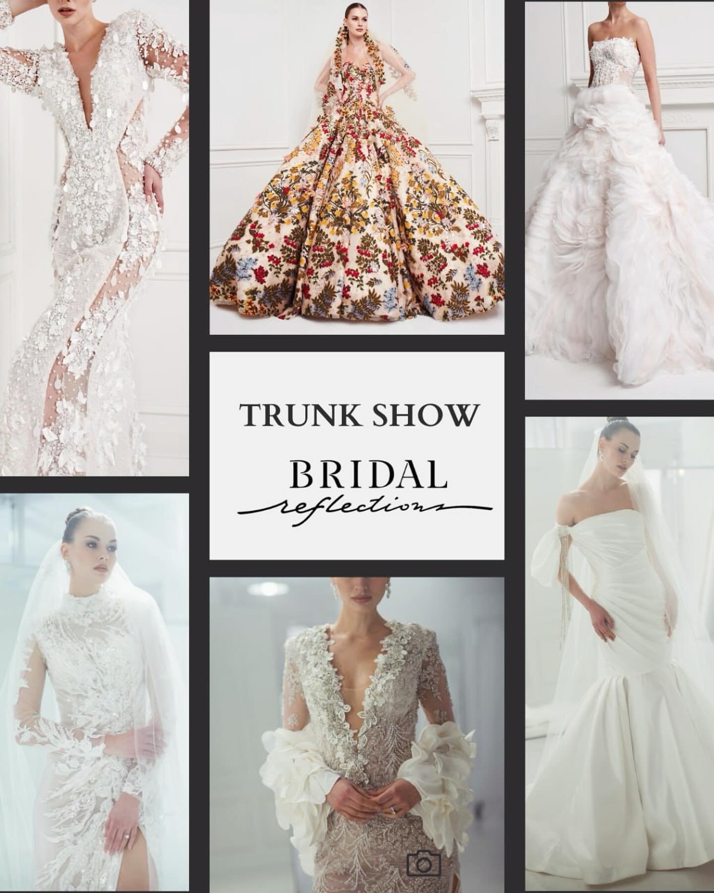 Discover timeless romance and unparalleled beauty at our wedding dress trunk show, where fairy tales come to life. Featuring the bestsellers and latest additions to our bridal collection! Join us at @bridalreflectionsny for an unforgettable experienc