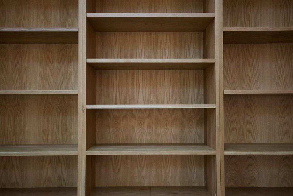 Custom Made White Oak Cabinet And, White Oak Bookcase With Doors
