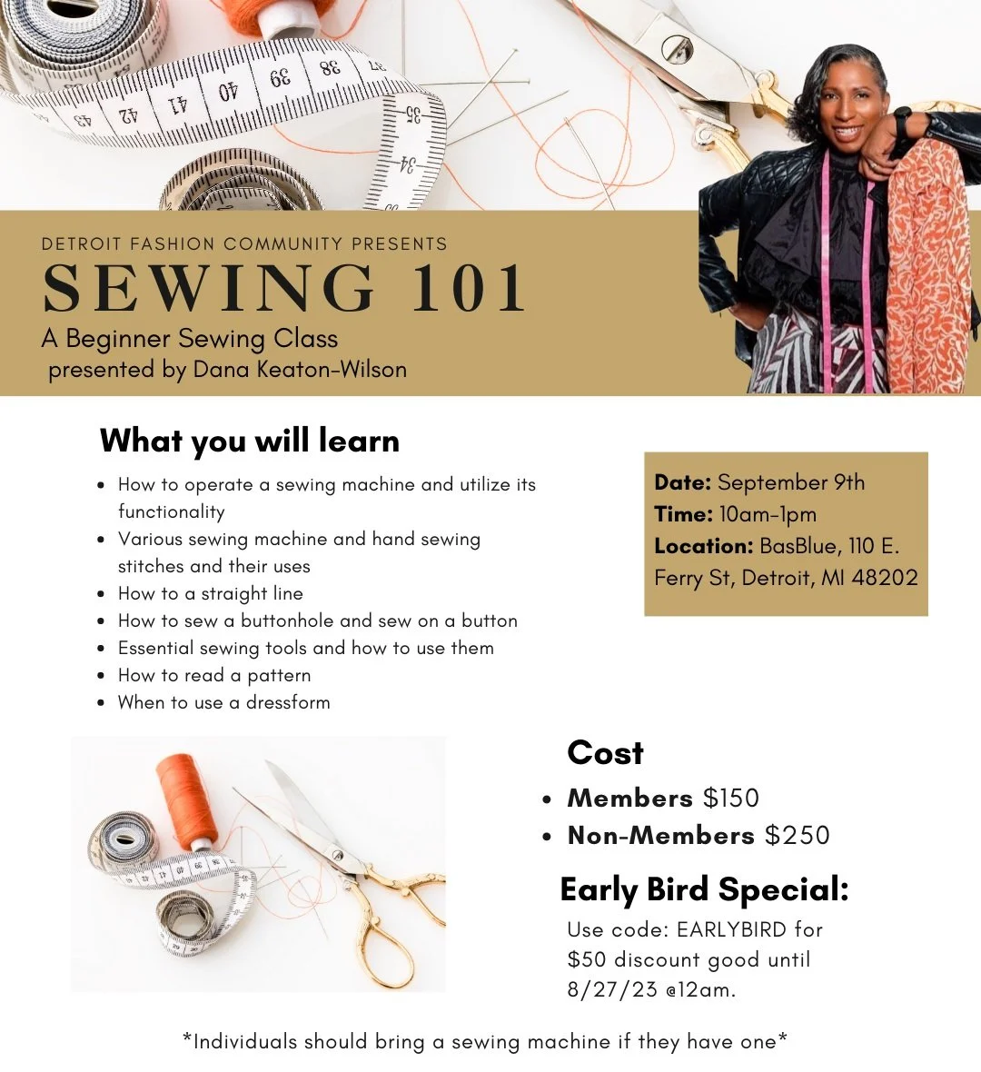SEWING 101 A Beginner's Sewing Class — Detroit Fashion Community