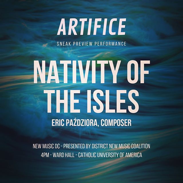 This weekend at the @districtnmc conference NMDC. Featuring Nativity of the Isles by @ericpazdziora. Come hear us before we&rsquo;re cool. #rtfs