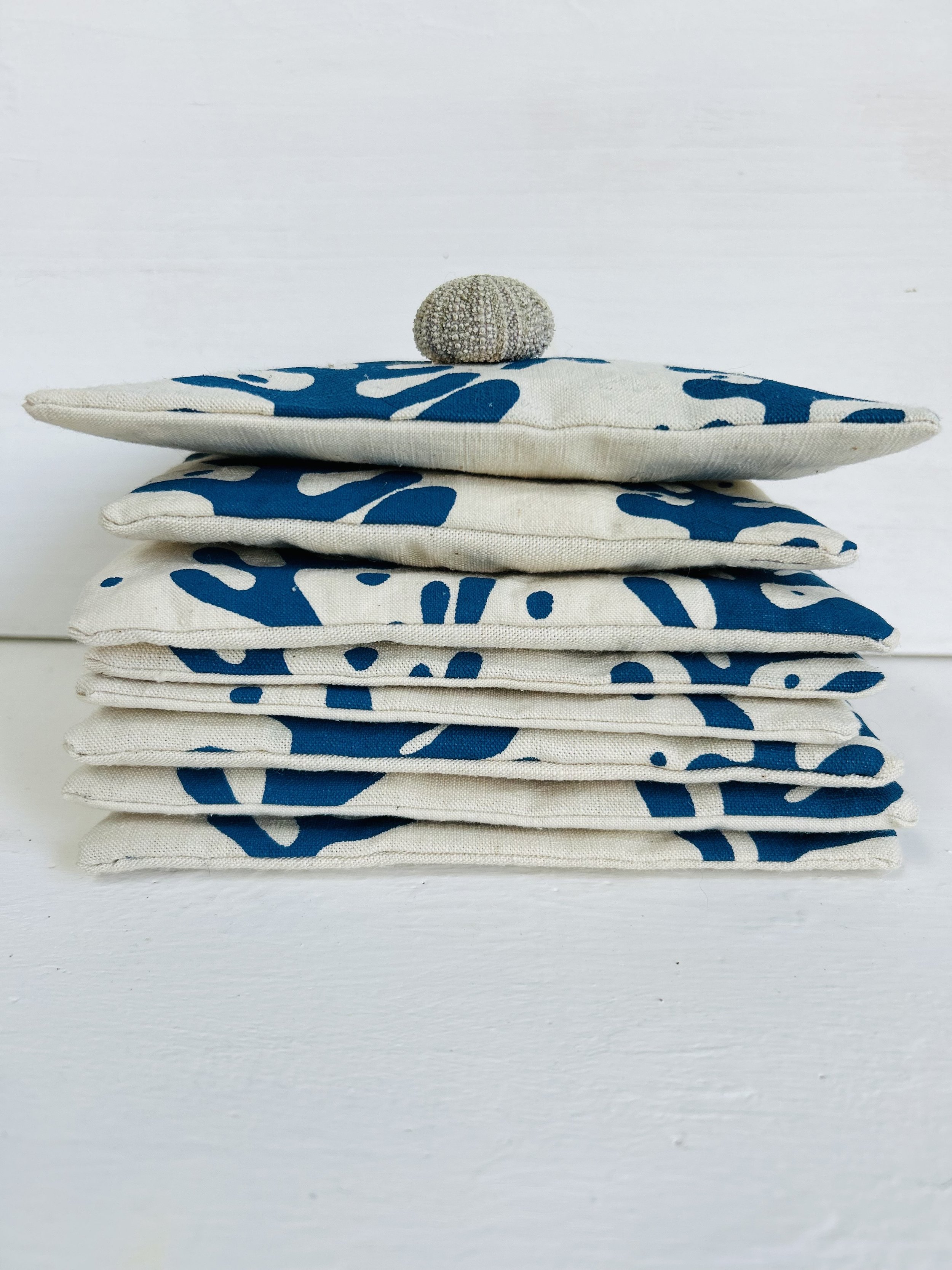 Pochette zippée en lin