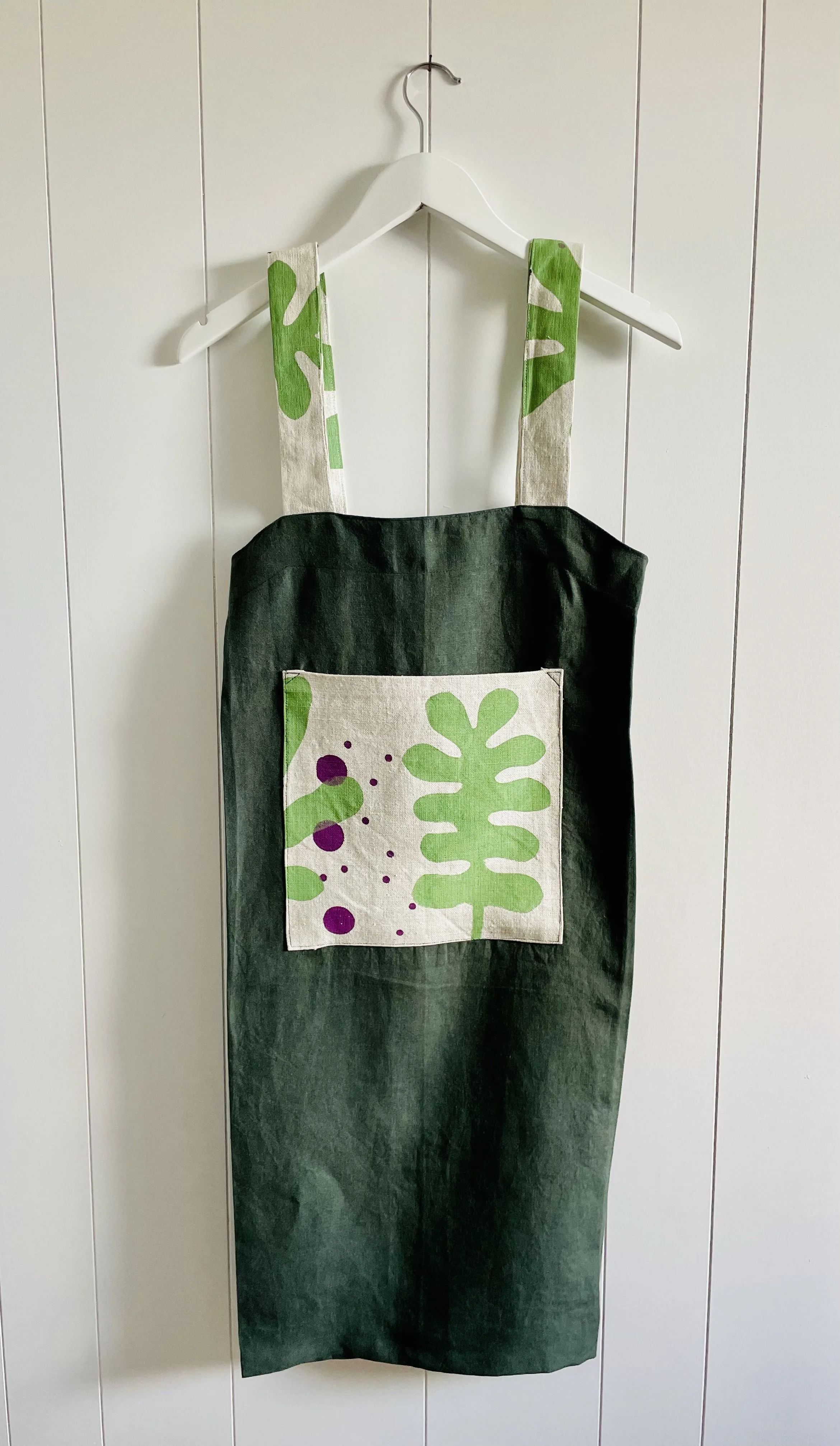 Tablier Japonais lin vert