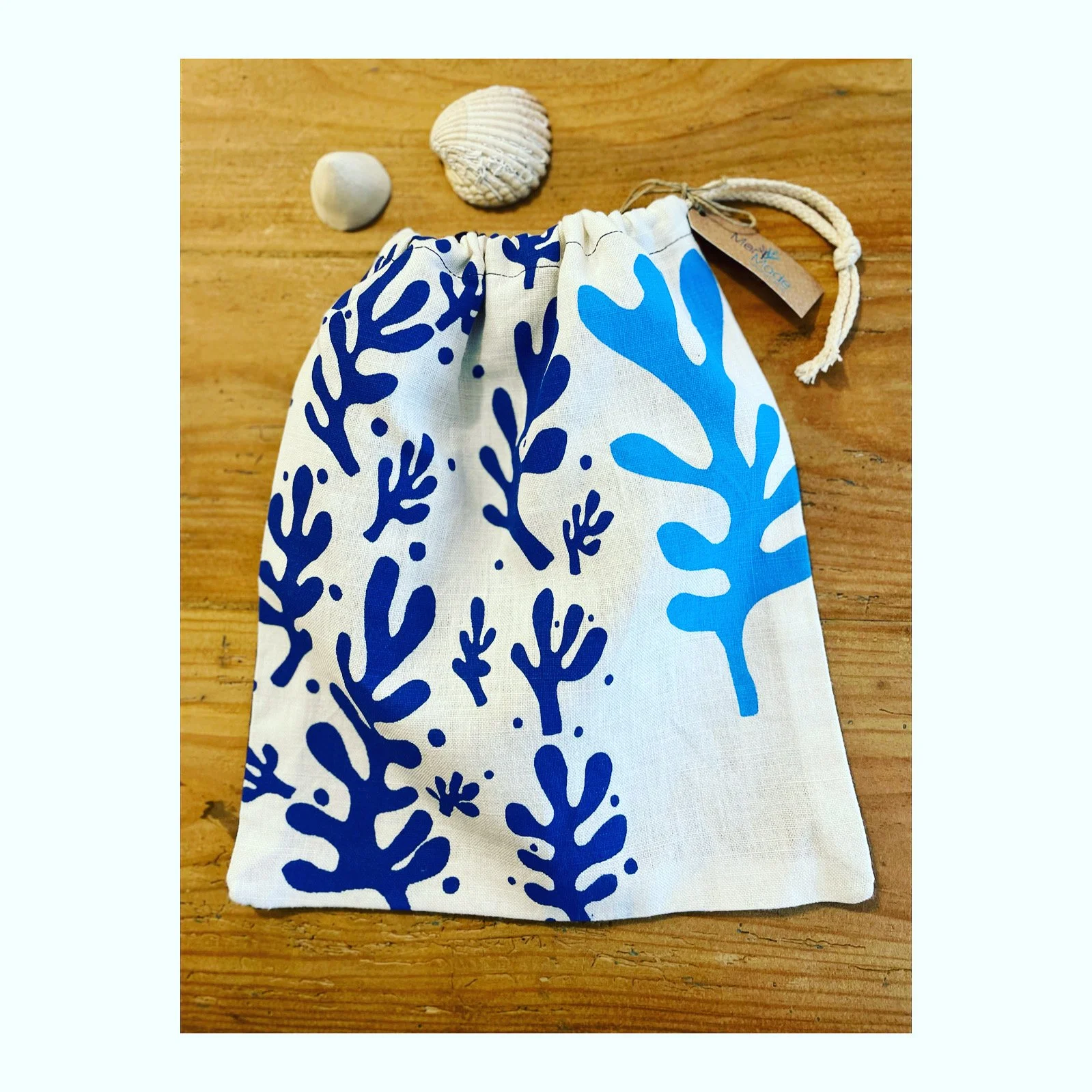 Poche rangement en lin