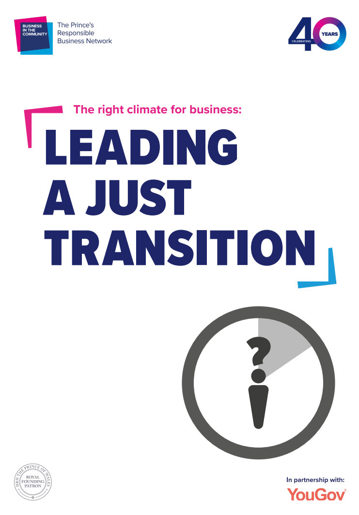 THE RIGHT CLIMATE FOR BUSINESS: LEADING A JUST TRANSITION