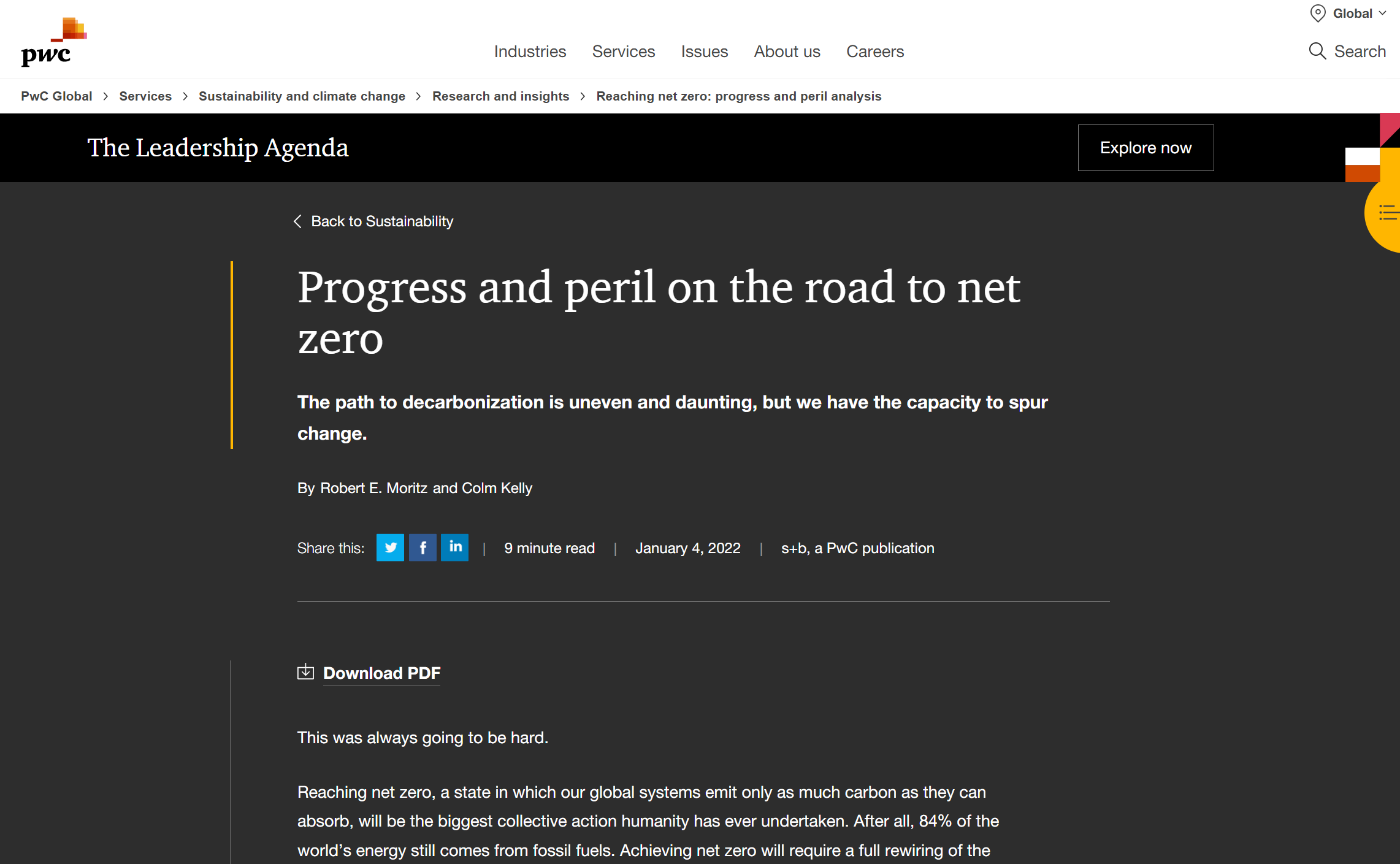 PROGRESS AND PERIL ON THE ROAD TO NET ZERO