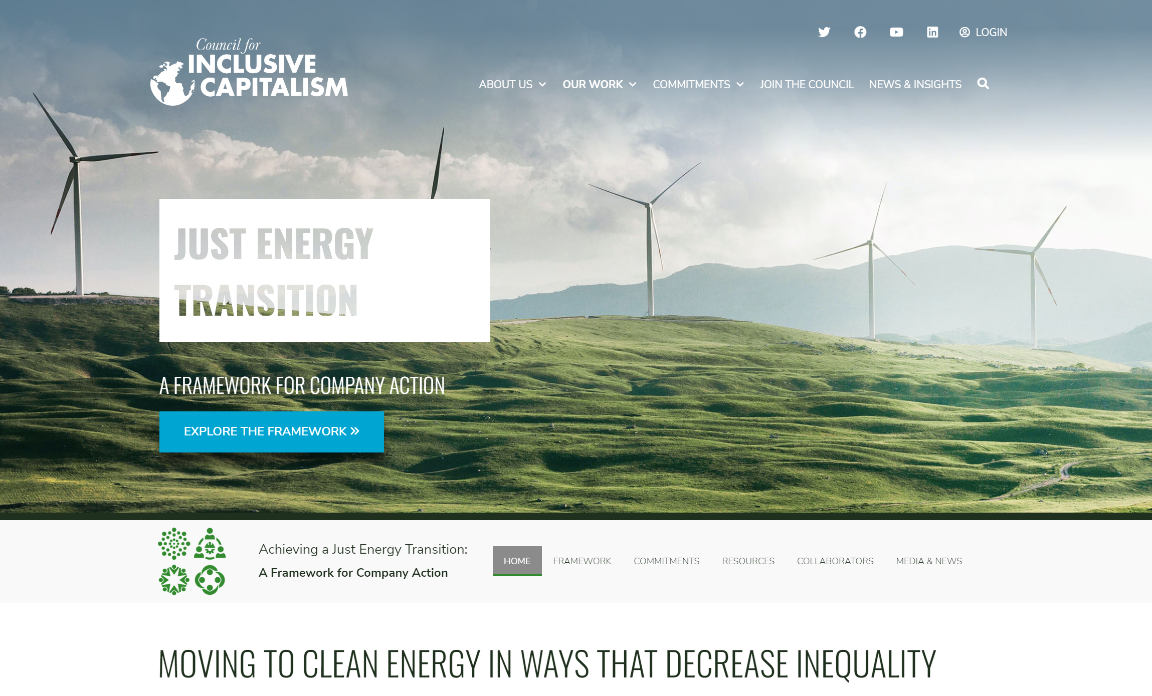 JUST ENERGY TRANSITION: A FRAMEWORK FOR COMPANY ACTION