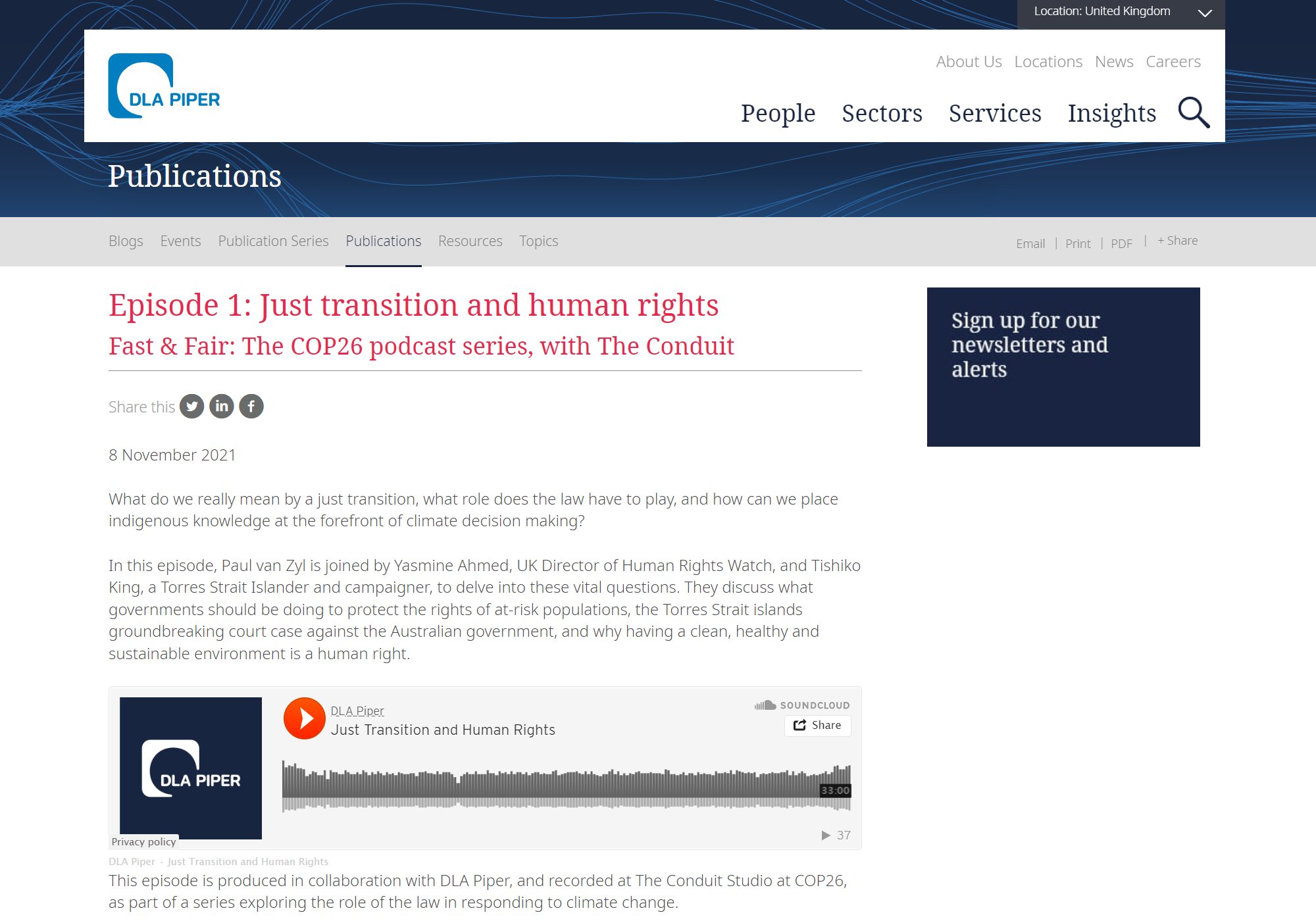 EPISODE 1: JUST TRANSITION AND HUMAN RIGHTS. FAST &amp; FAIR, THE COP26 PODCAST SERIES WITH THE CONDUIT.  