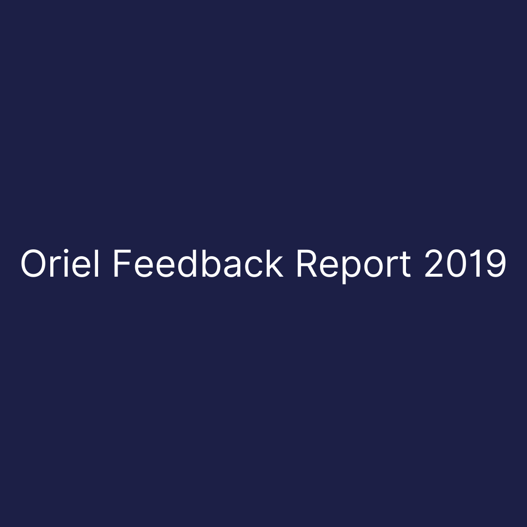 Oriel Feedback Report 2019