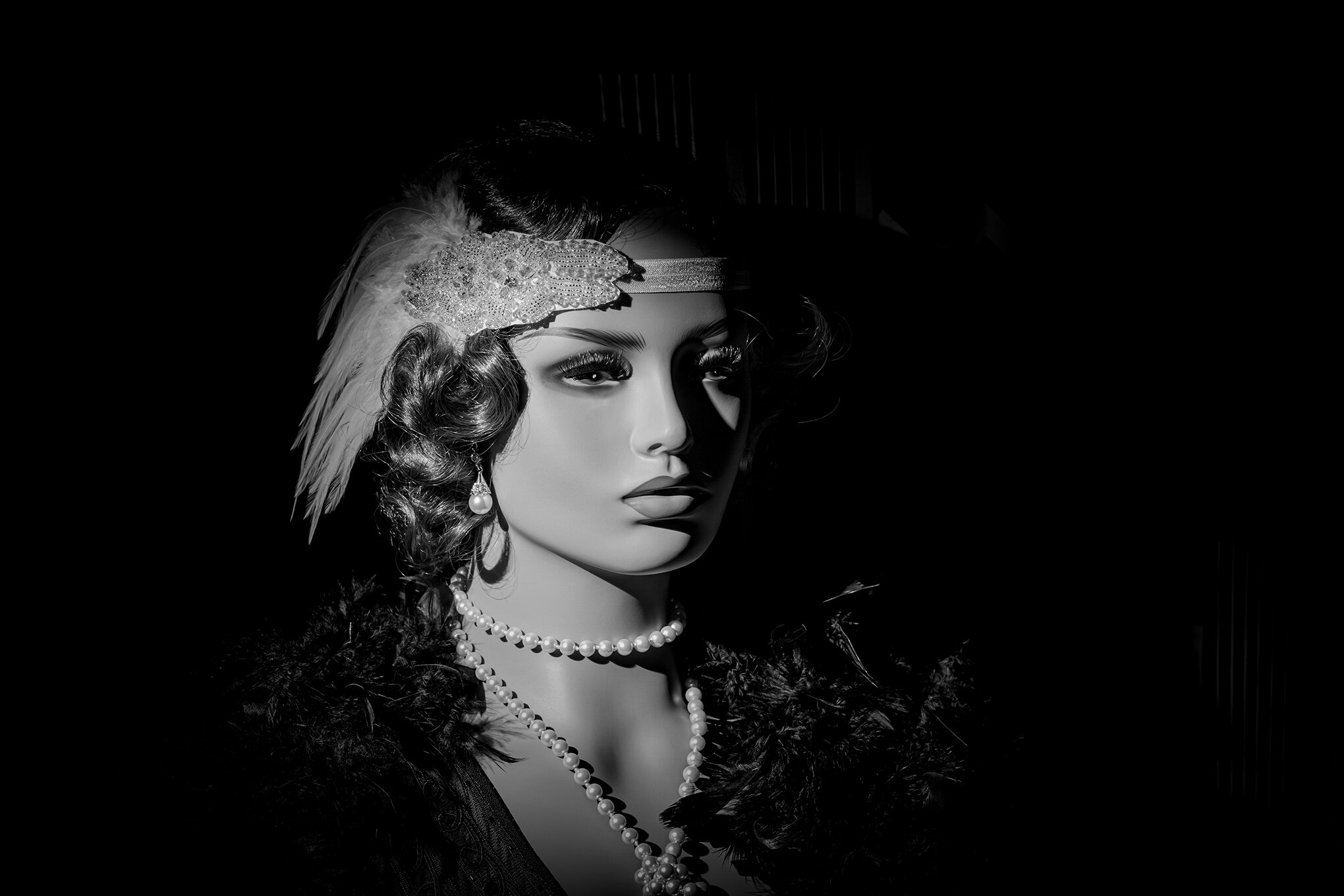 1920's Flapper with Red Hair-Mannequin