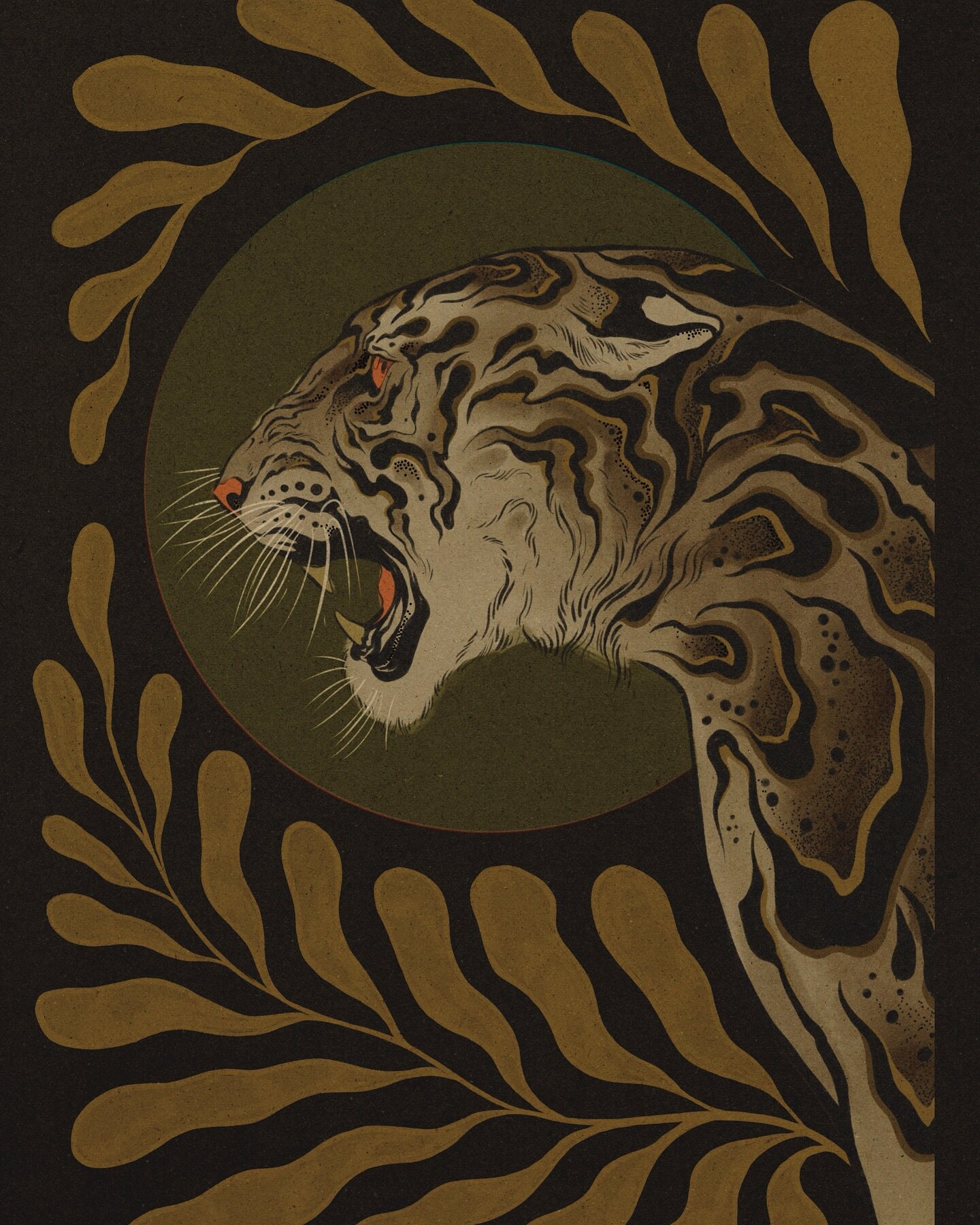 Hey, I&rsquo;ll just share this for fun! It&rsquo;s based on the &ldquo;Yora Tranca&rdquo; print but with one tiger only. I hard a hard time choosing to be honest. Maybe since I have the tigers on the other one, I can make a new version of this a bla