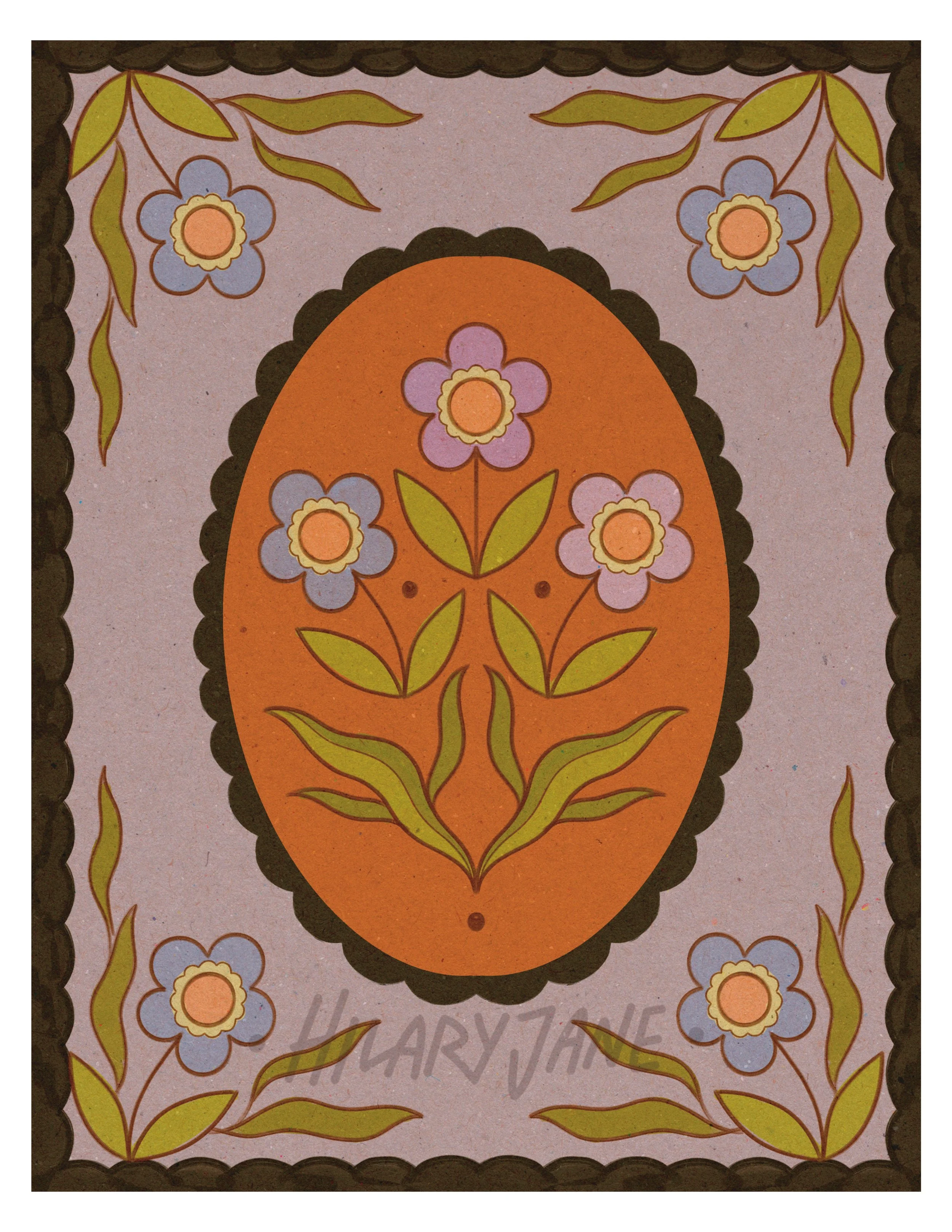 Tattoo Ticket - Folk Flower