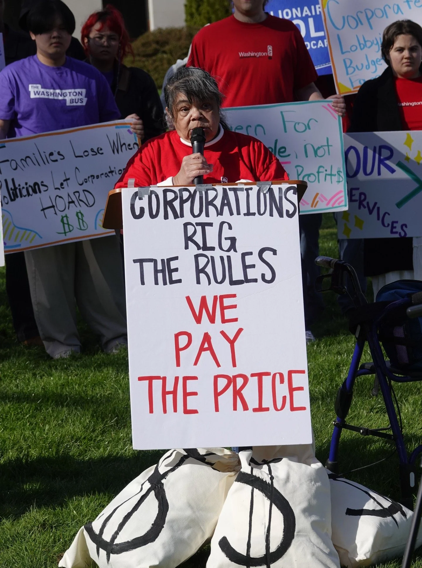 Yesterday, working families from across WA came together in Olympia to tell state leaders: &ldquo;When the super-rich rig the rules, we pay the price!"

We sounded the alarm about cuts to healthcare, childcare, schools, and other essential publi