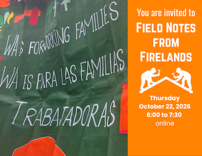 Graphic "You are invited to Field Notes from Firelands Thursday, October 22, 2026, 6:00 to 7:30 online