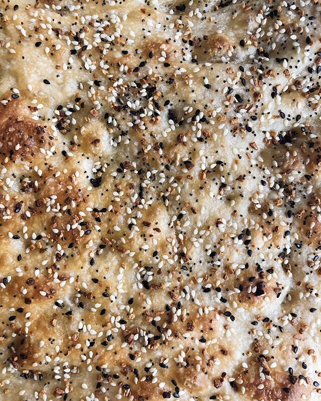 everything sourdough focaccia, my latest obsession.