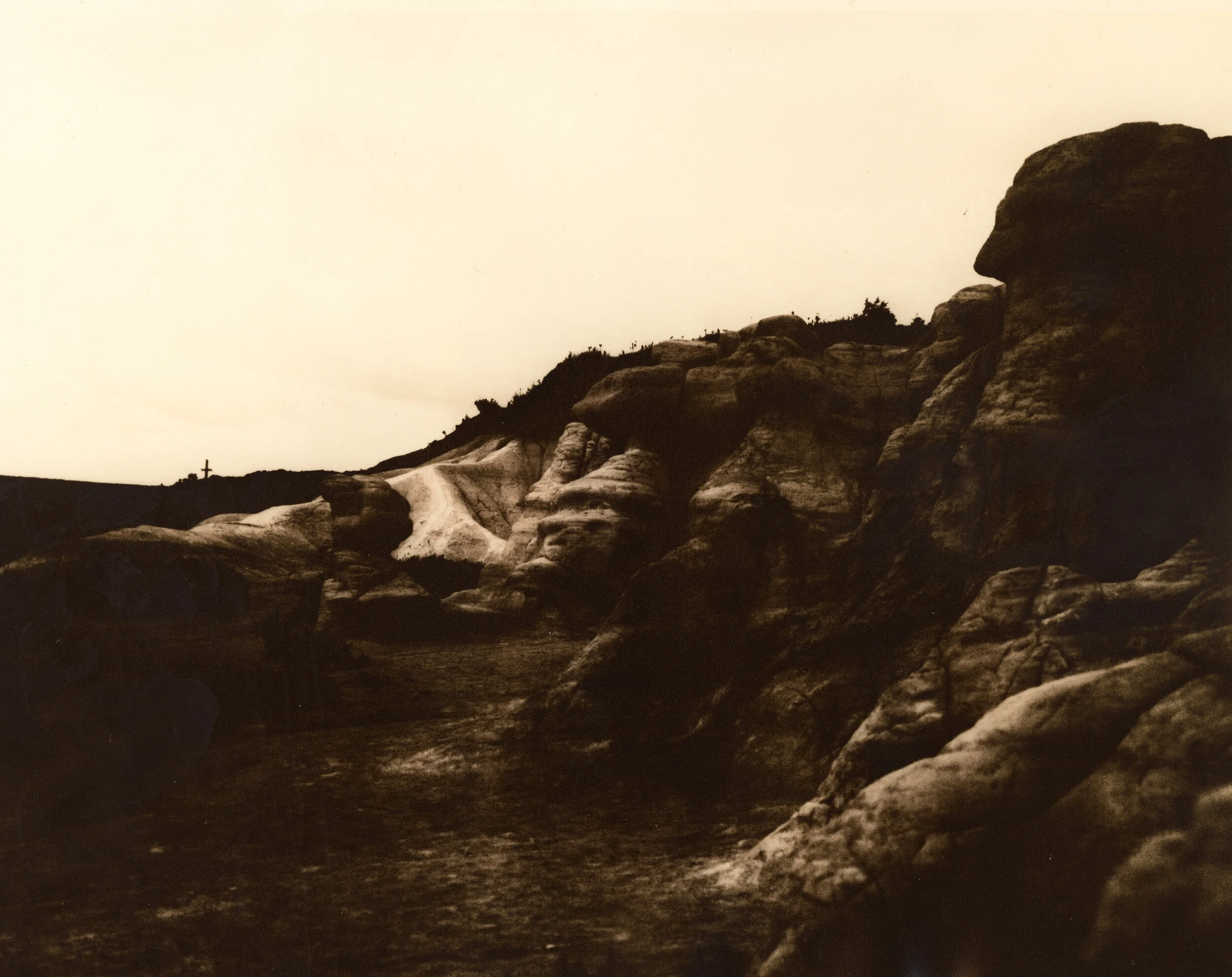 Fomatone 133 FB in Pharoh Lith from 645 ortho litho negative, strong oxalic acid “bleached”