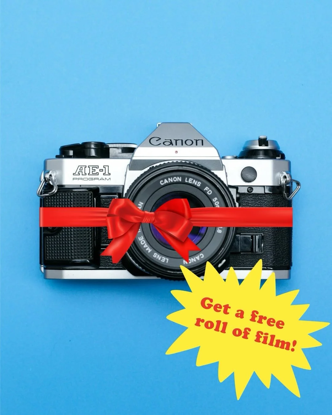 Get a FREE roll of colour film, when you buy a camera from our website! 🎞️ 📸 

A perfect Christmas gift for someone special (or even yourself!) 🤪🎄🎁

Have a mooch!
* Offer ends 18th December!