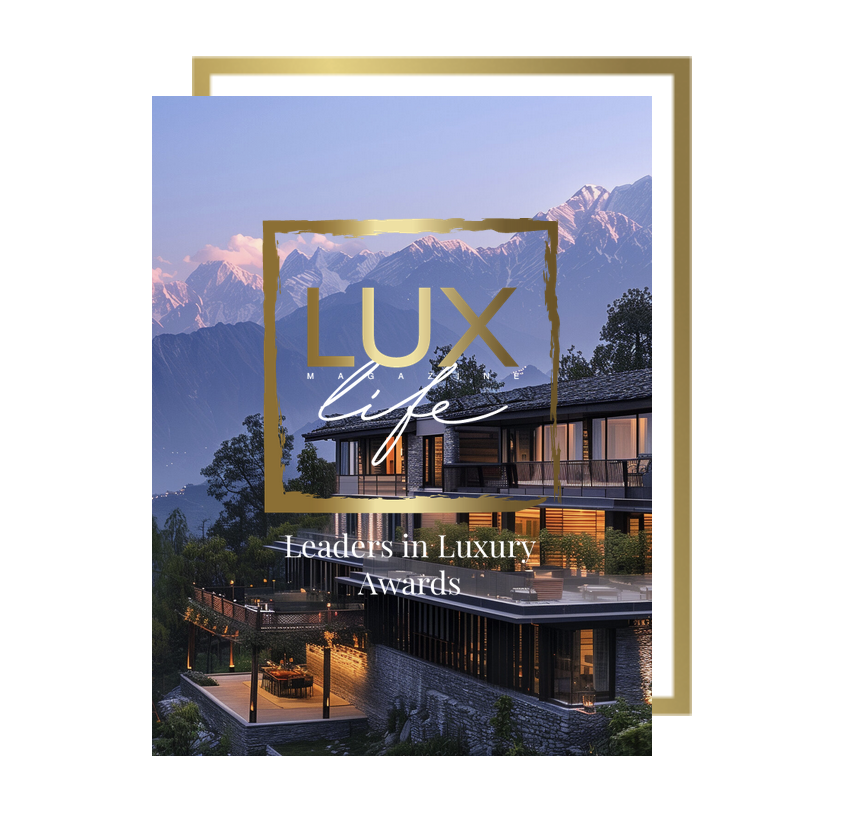 LUXLife magazine Health, Beauty & Wellness Awards logo with a dark purple background and gold border