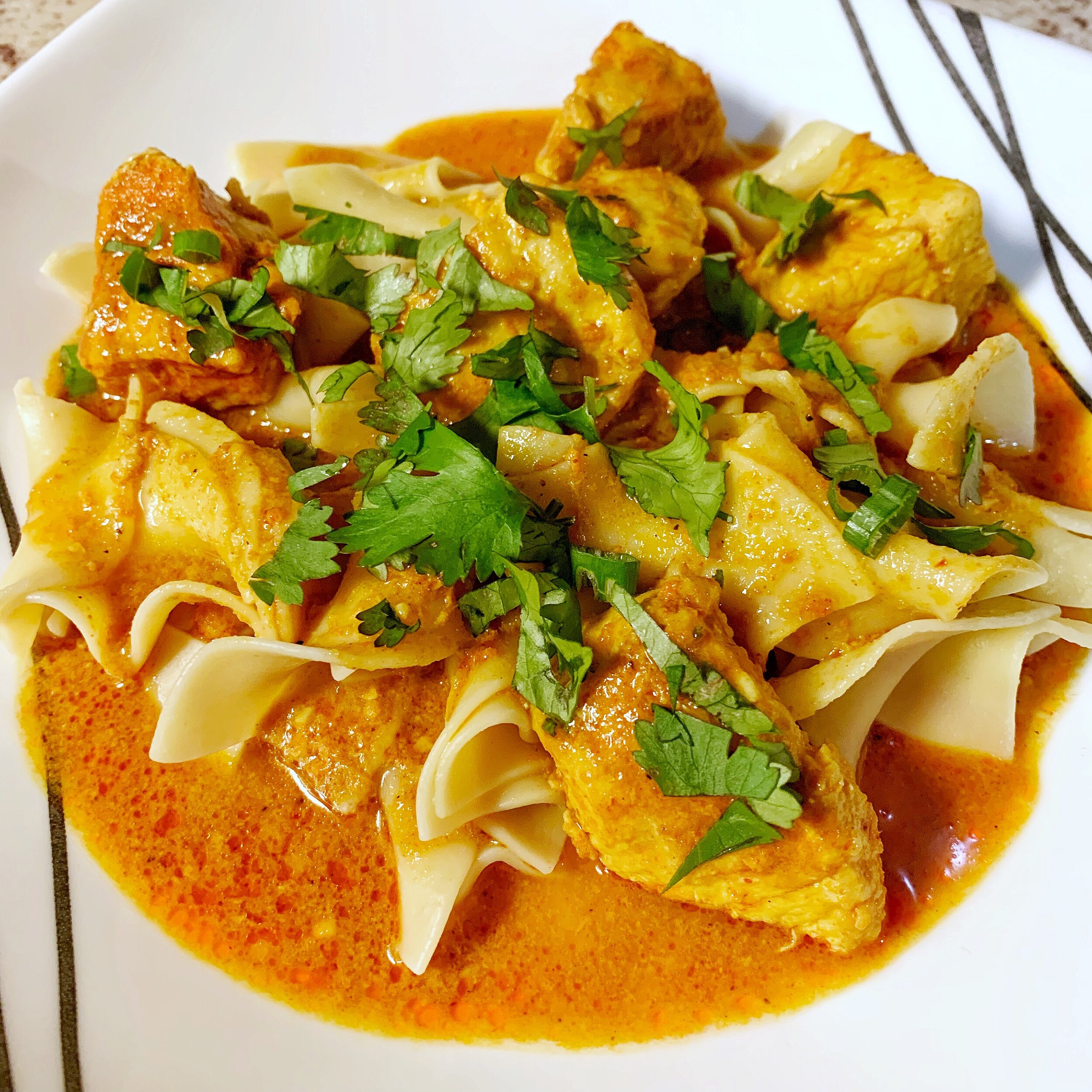 Egg Noodles with Coconut Curry Chicken — Food with Aihoa