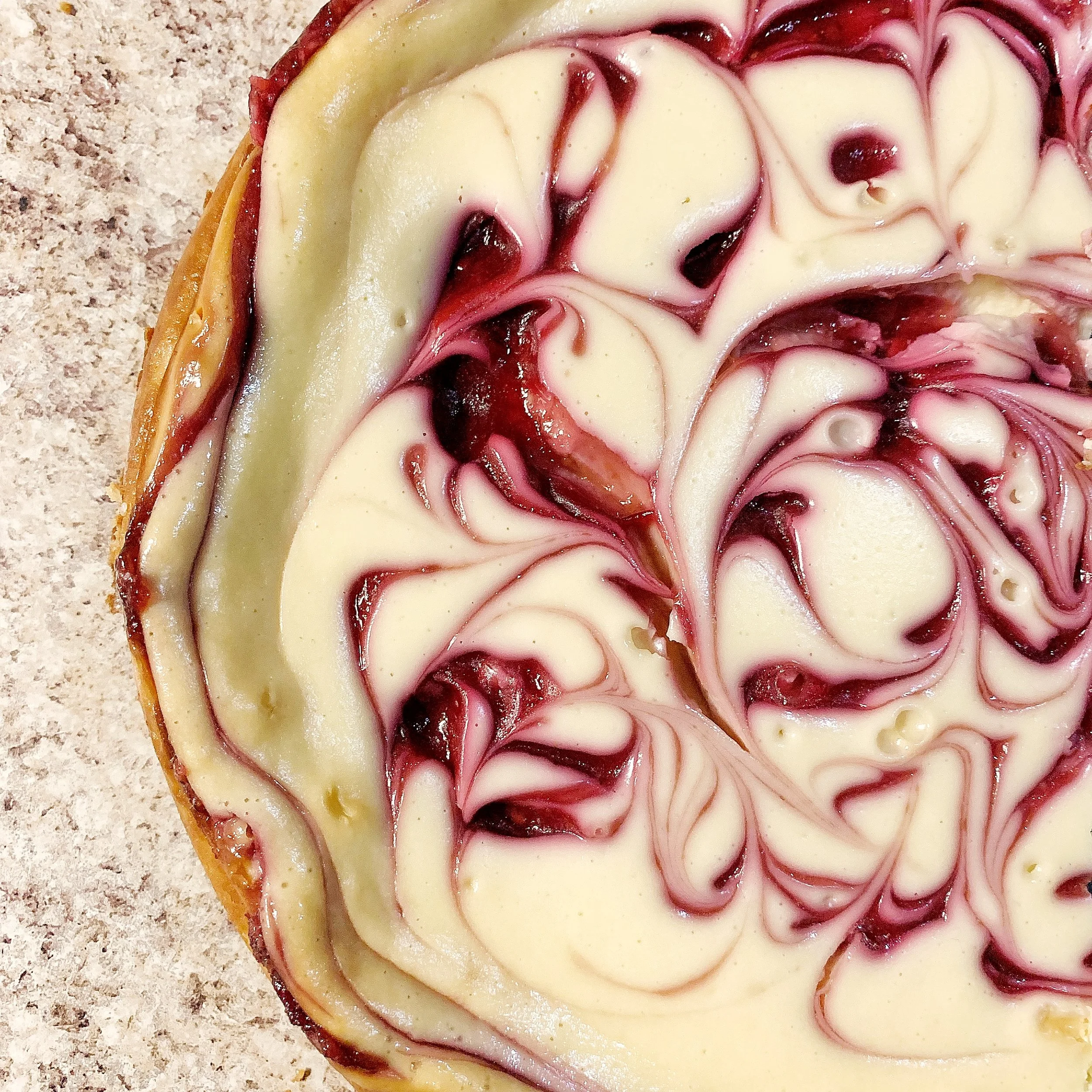 White Chocolate Raspberry Cheesecake