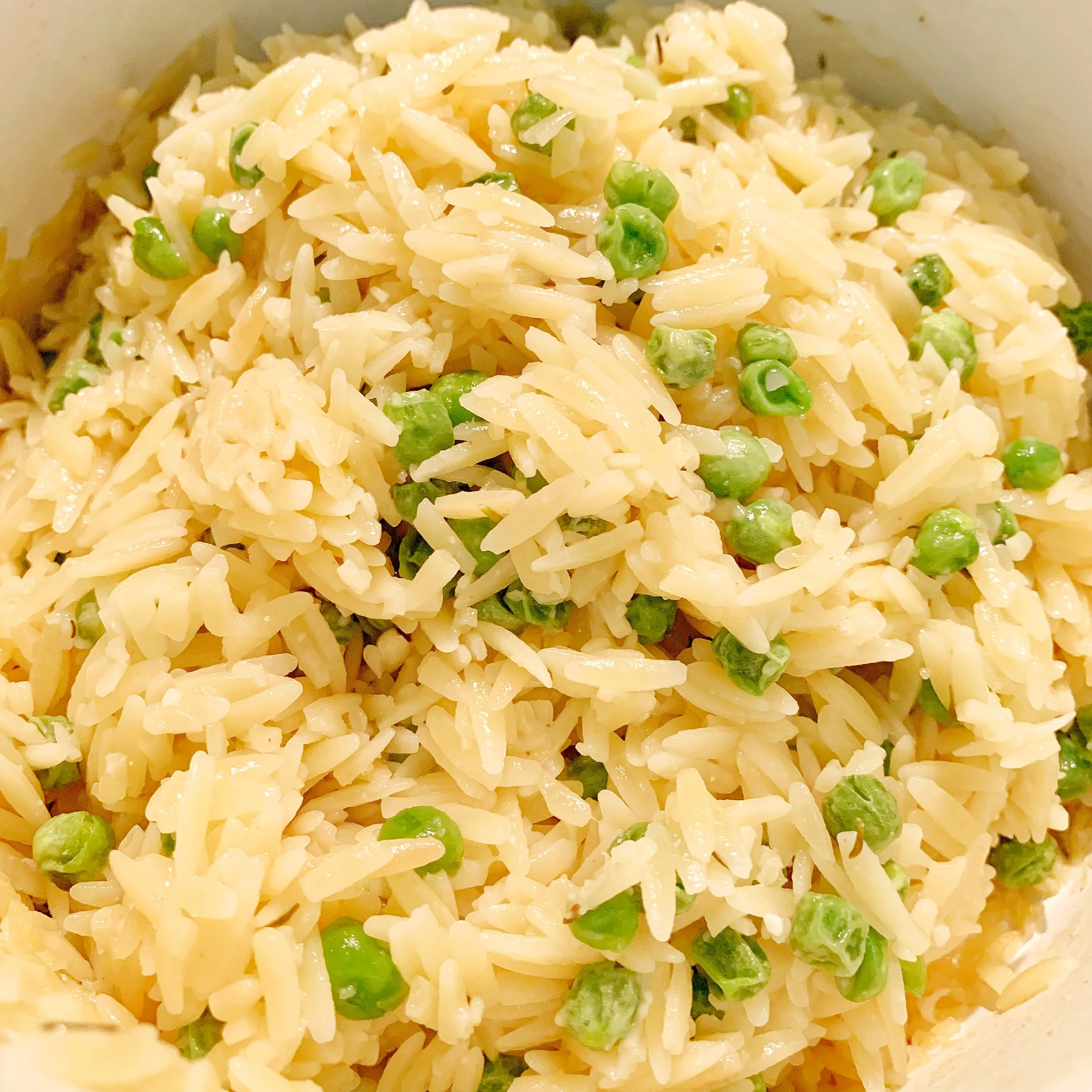 Lemon Orzo with Parmesan and Peas