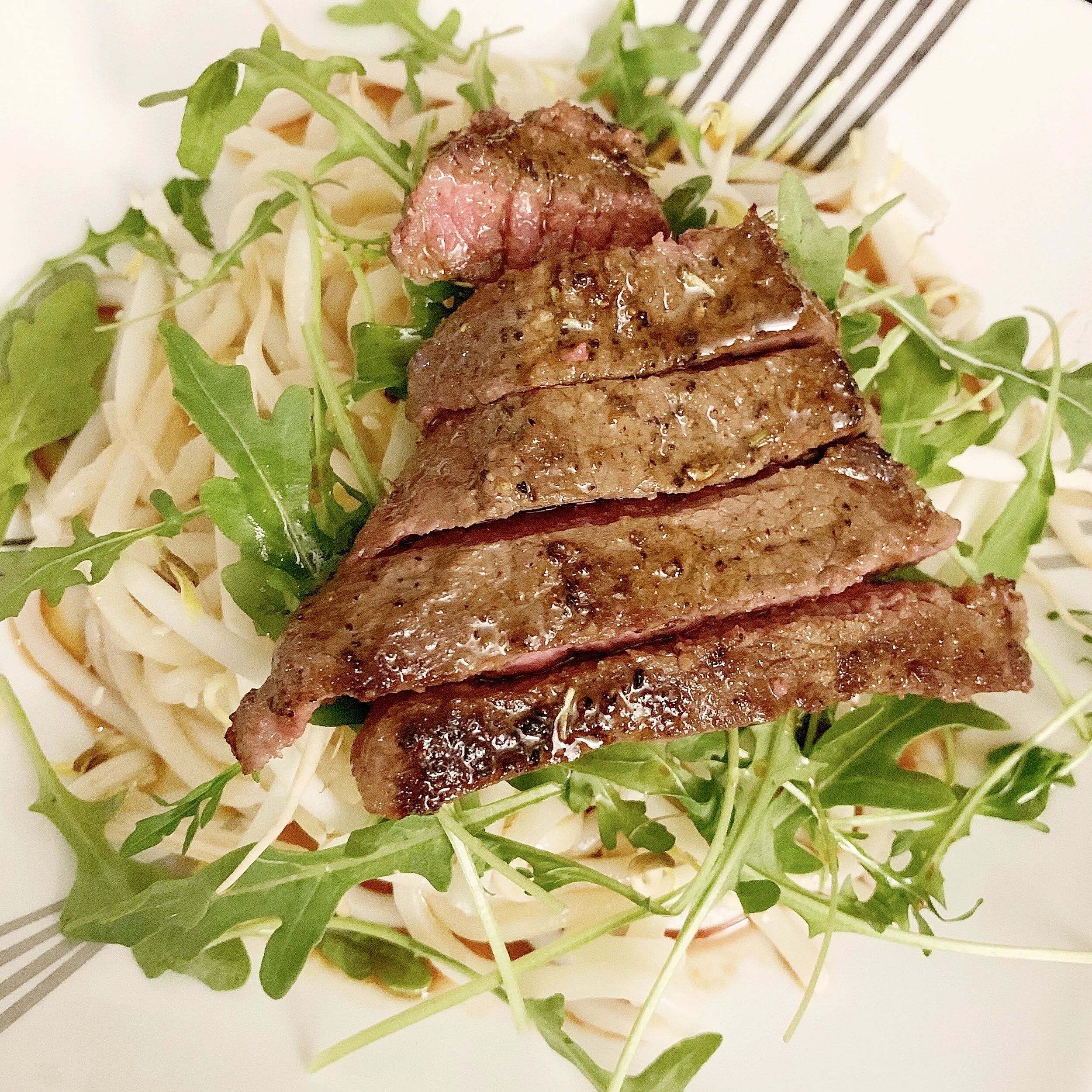 Udon and Steak Noodle Bowl