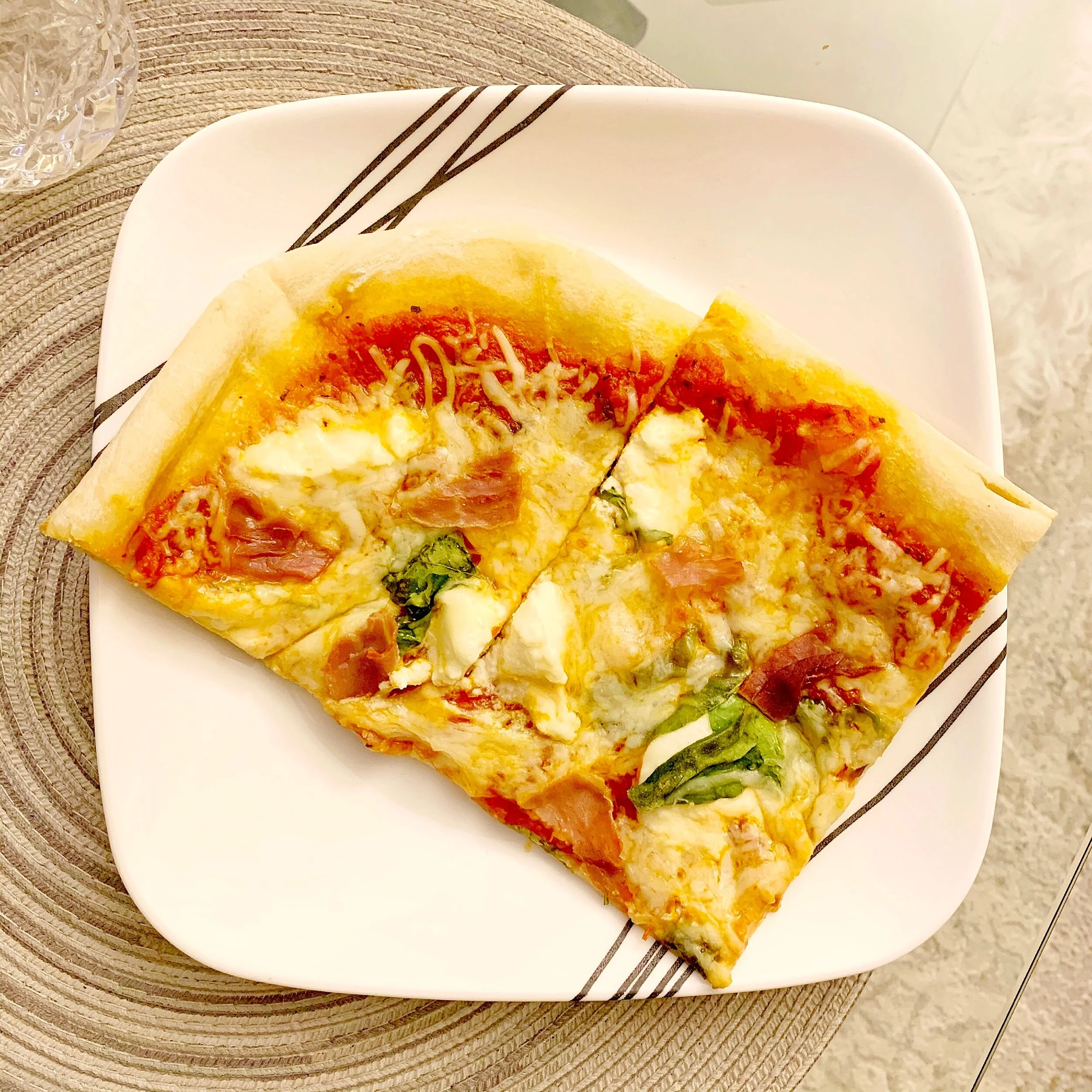 Glazed Prosciutto Spinach Ricotta Flatbread