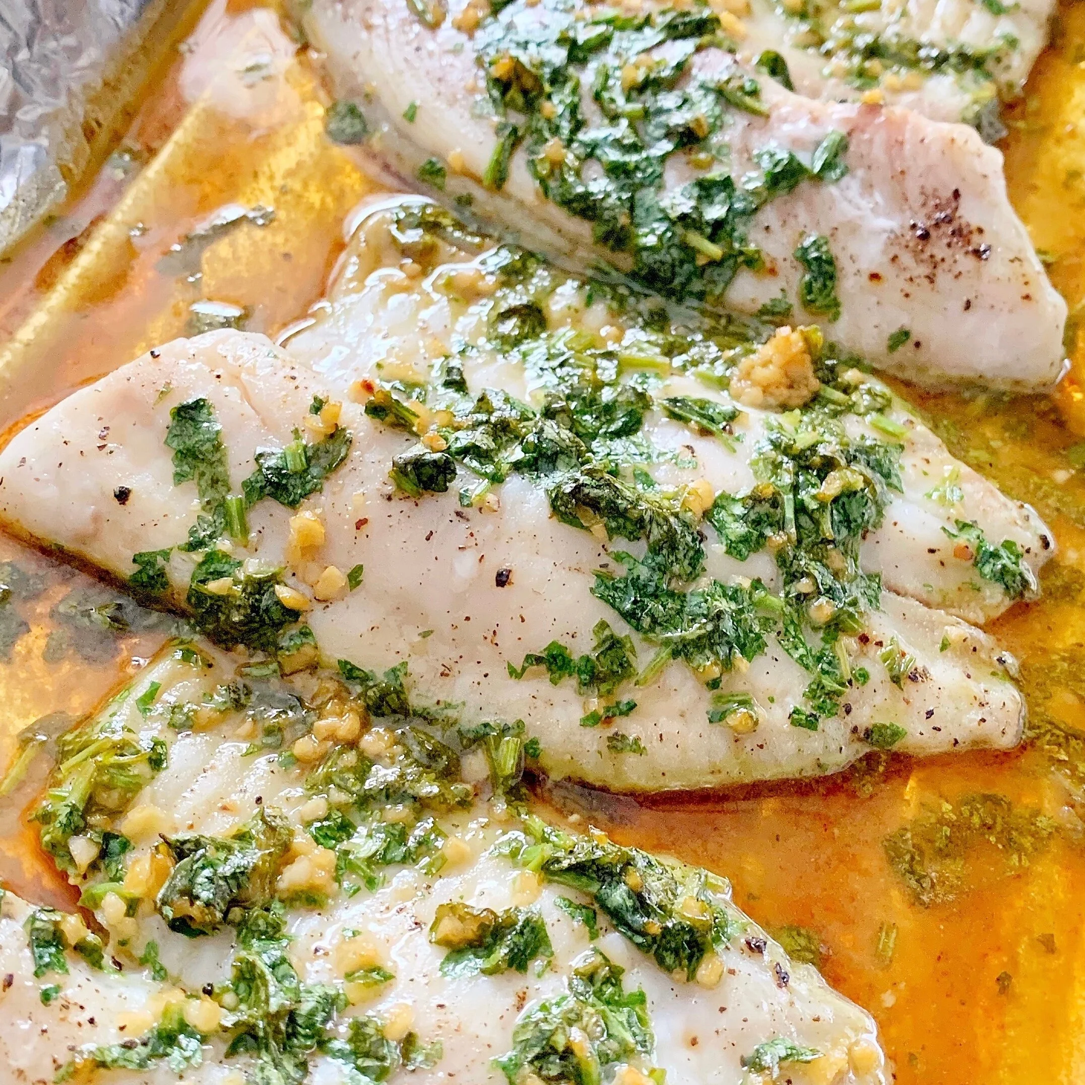 Baked Tilapia with Ginger and Cilantro