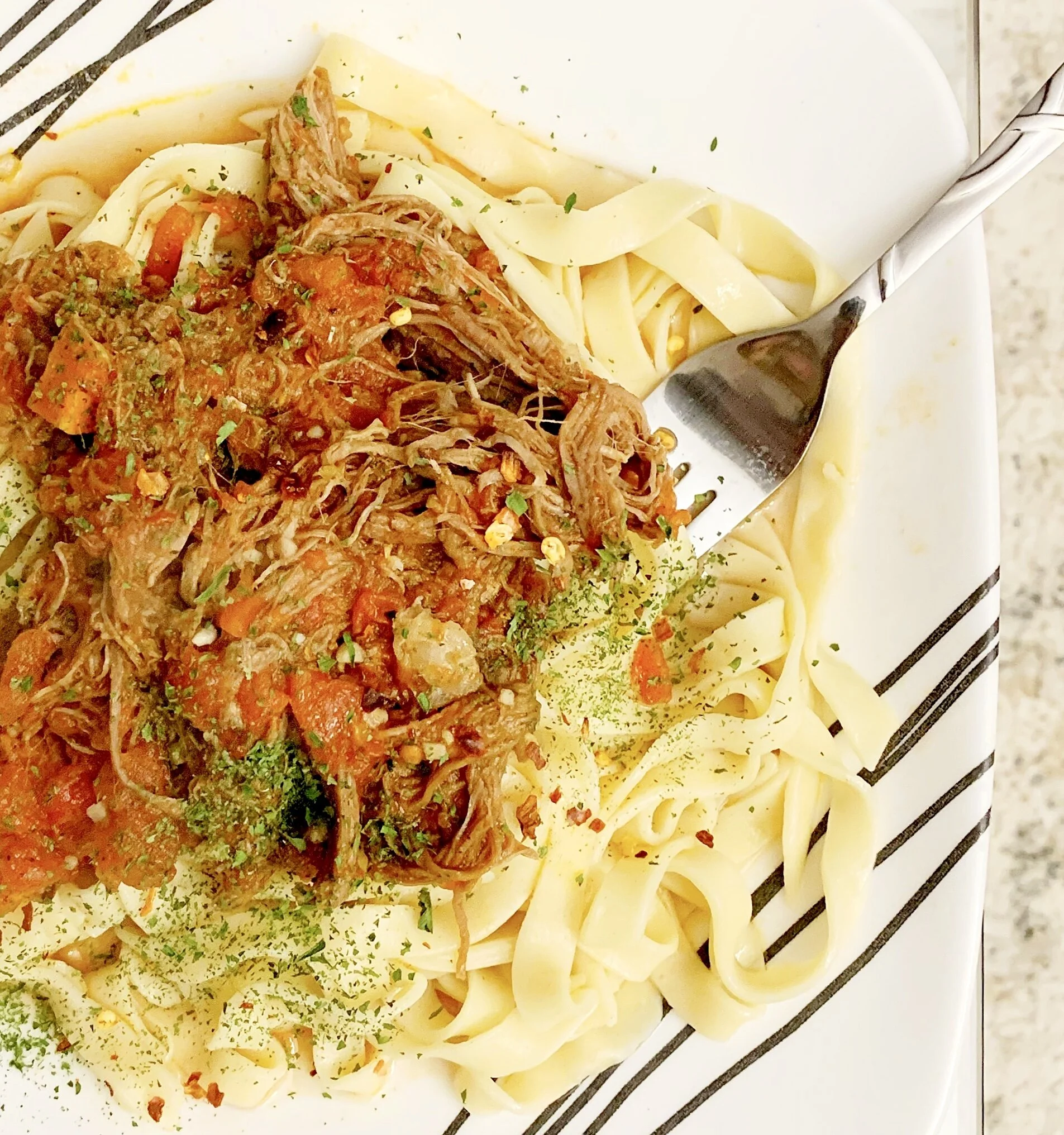 Slow Cooker Flank Steak with Pasta