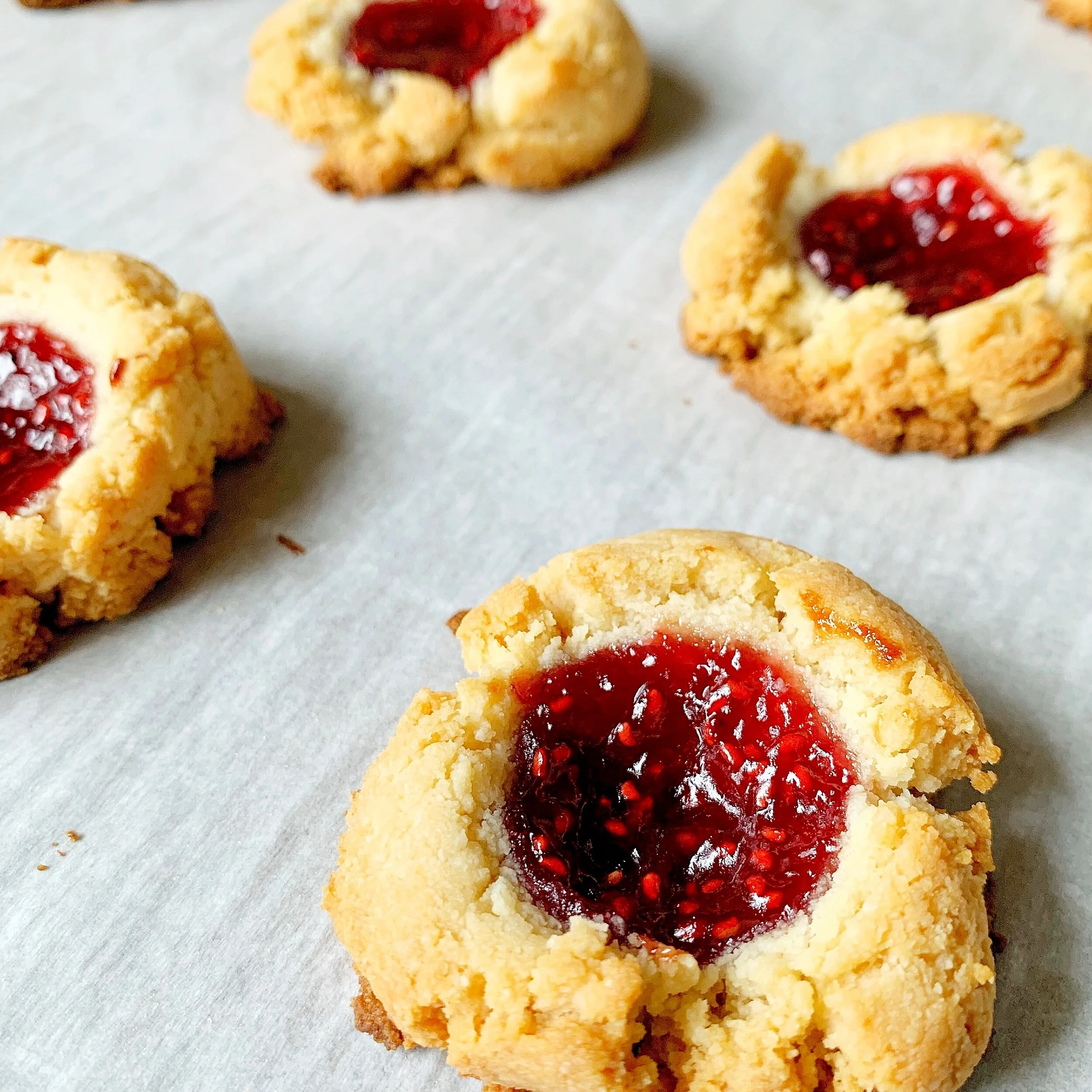Quick and Easy Raspberry Thumbprint Cookies
