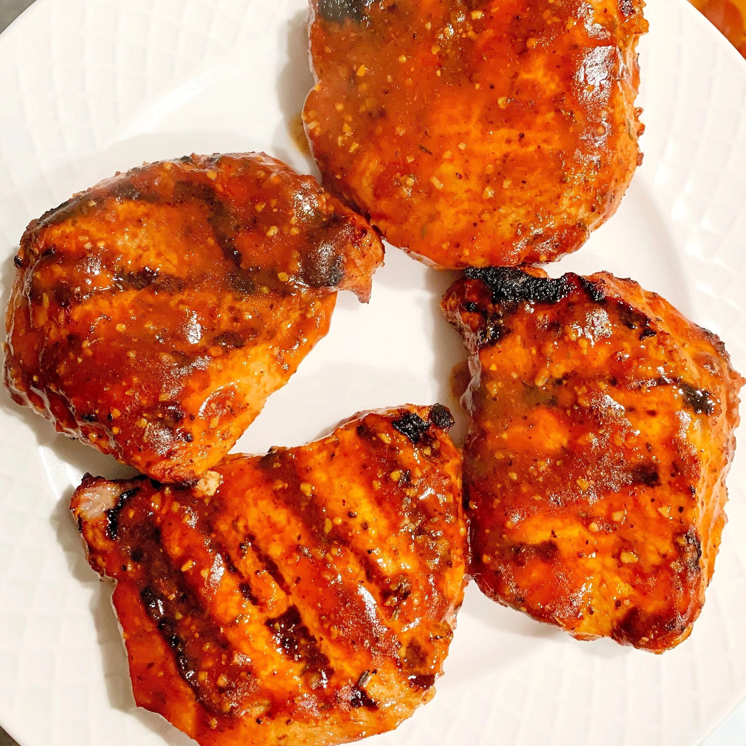 Chris's Portable Grill Spicy BBQ Pork Chops