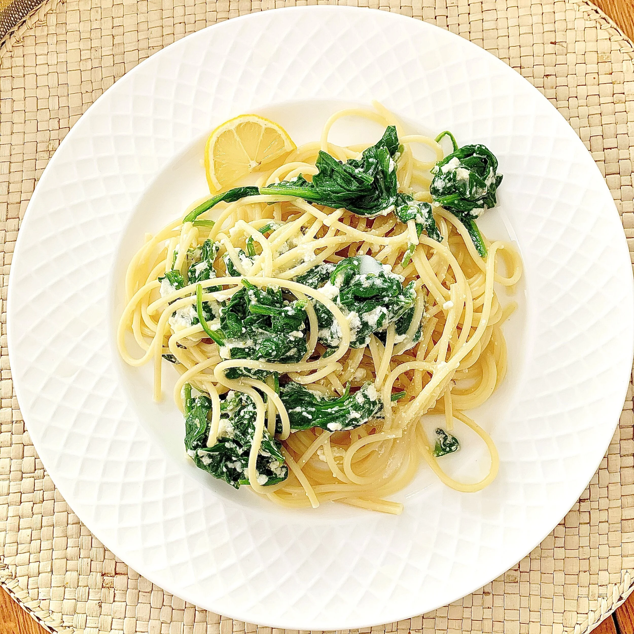 Zesty Lemon Ricotta and Spinach Linguine