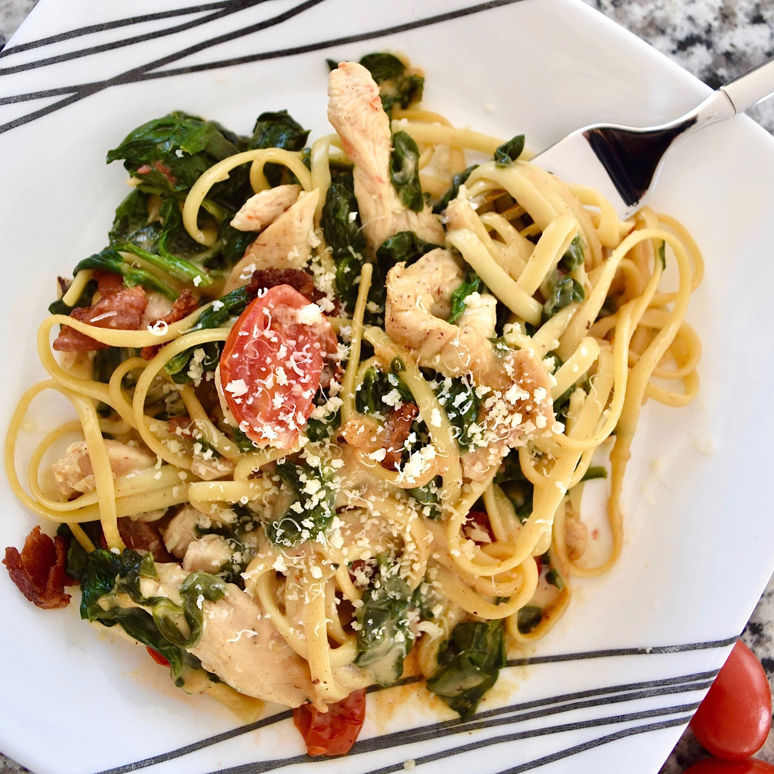 Bacon Chicken Alfredo