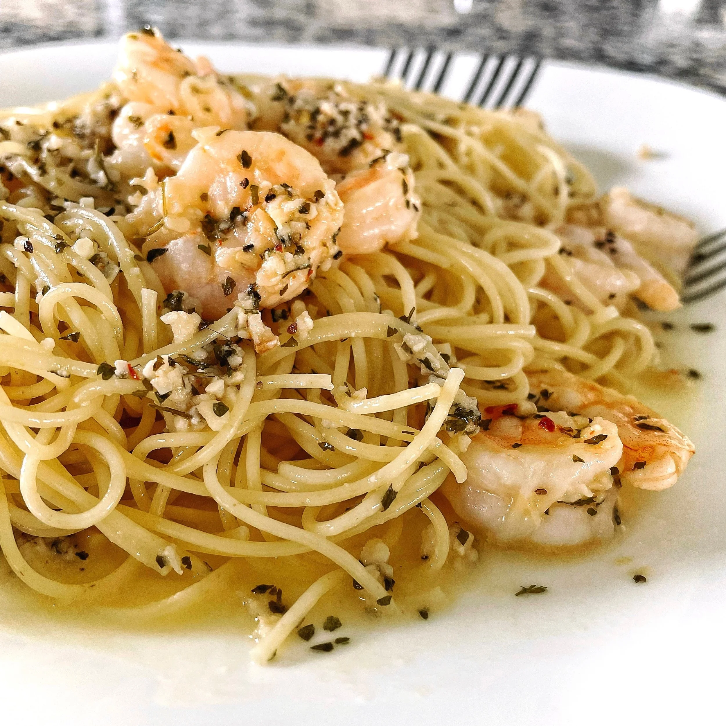 Shrimp Scampi with Angel Hair Pasta