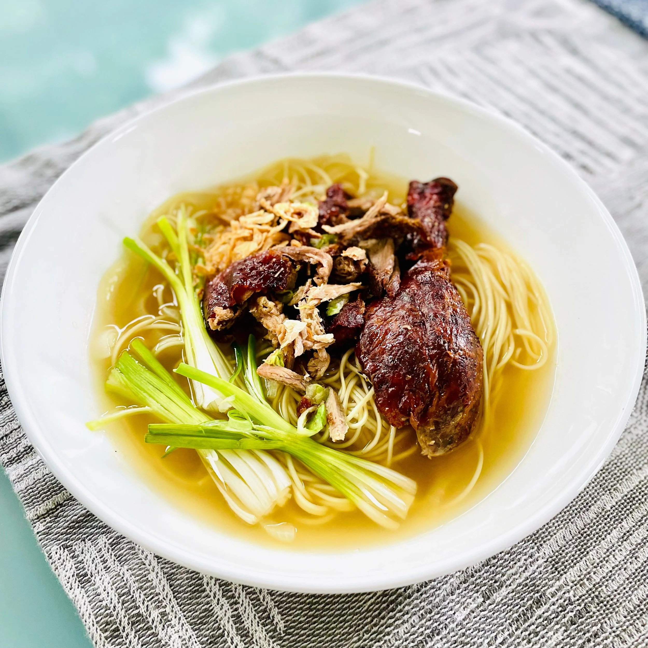 Leftover Roast Duck Noodle Soup