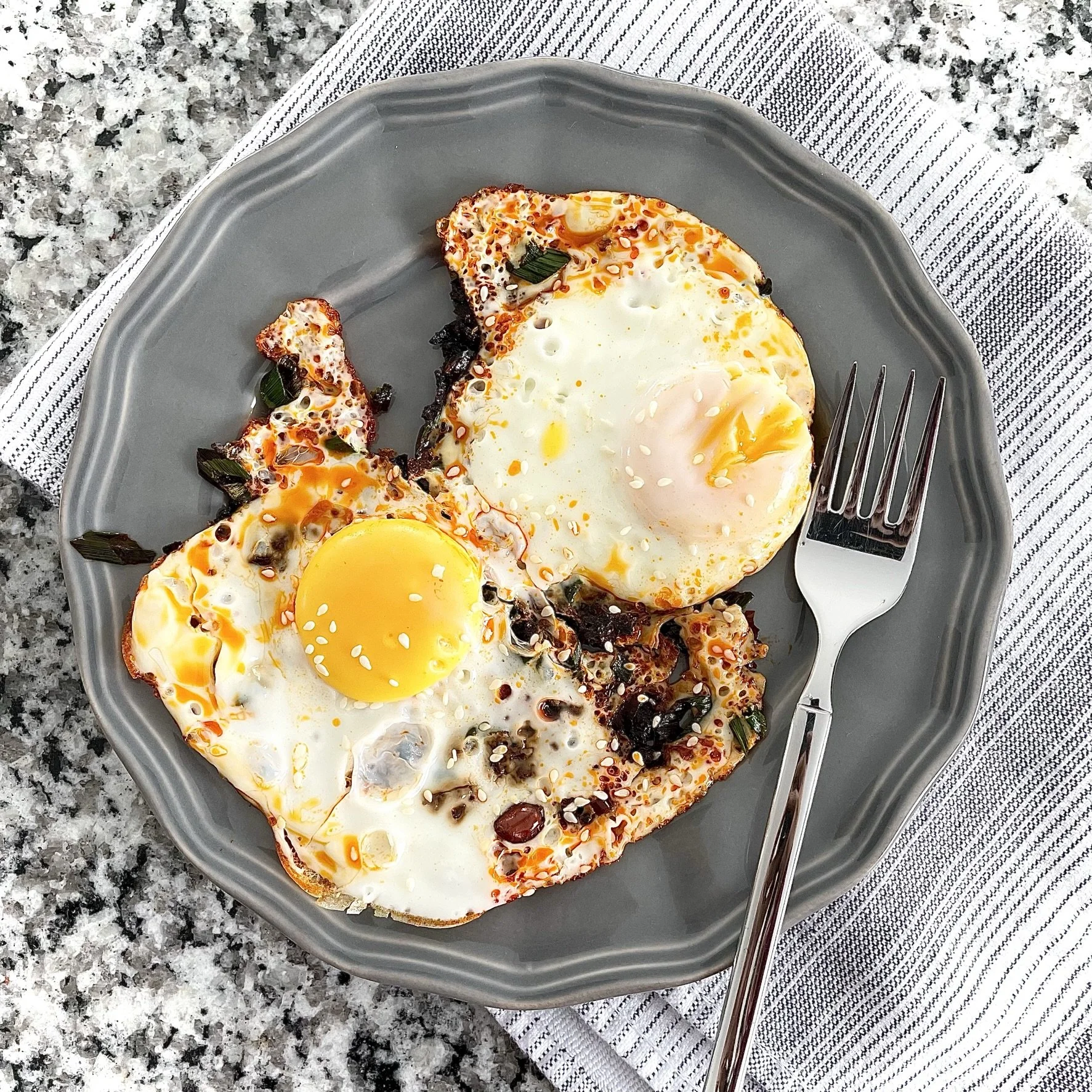 Chili Oil Fried Eggs