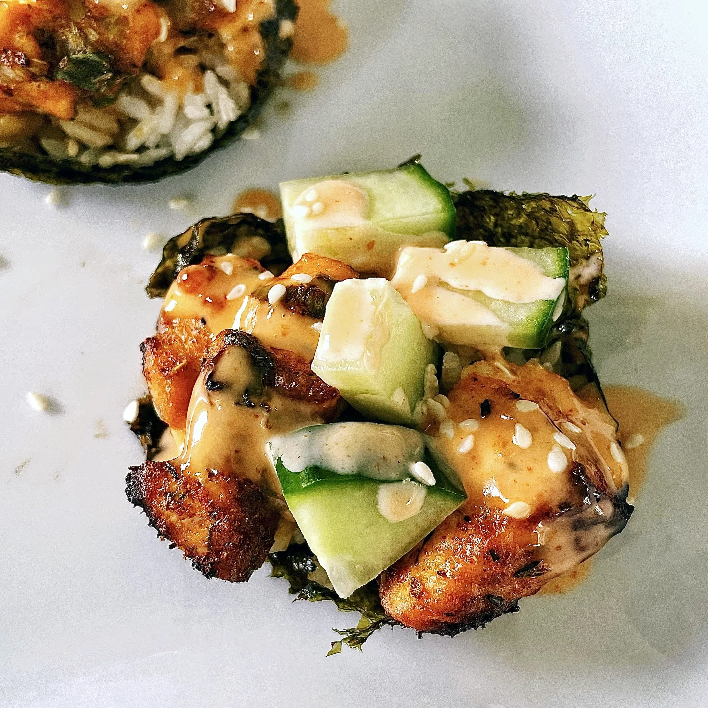 Spicy Salmon Sushi Muffins