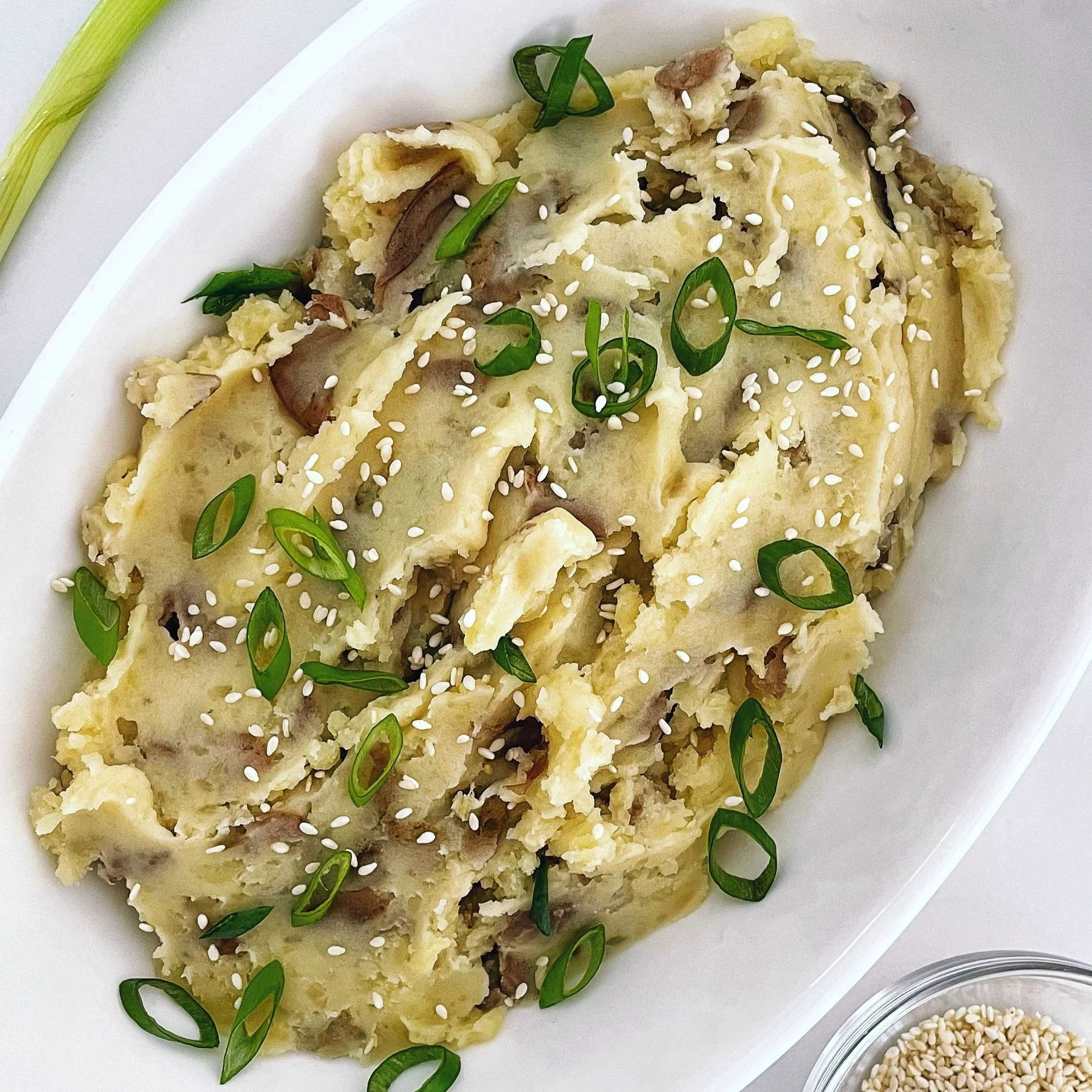 Roast Garlic Sesame Mashed Potatoes