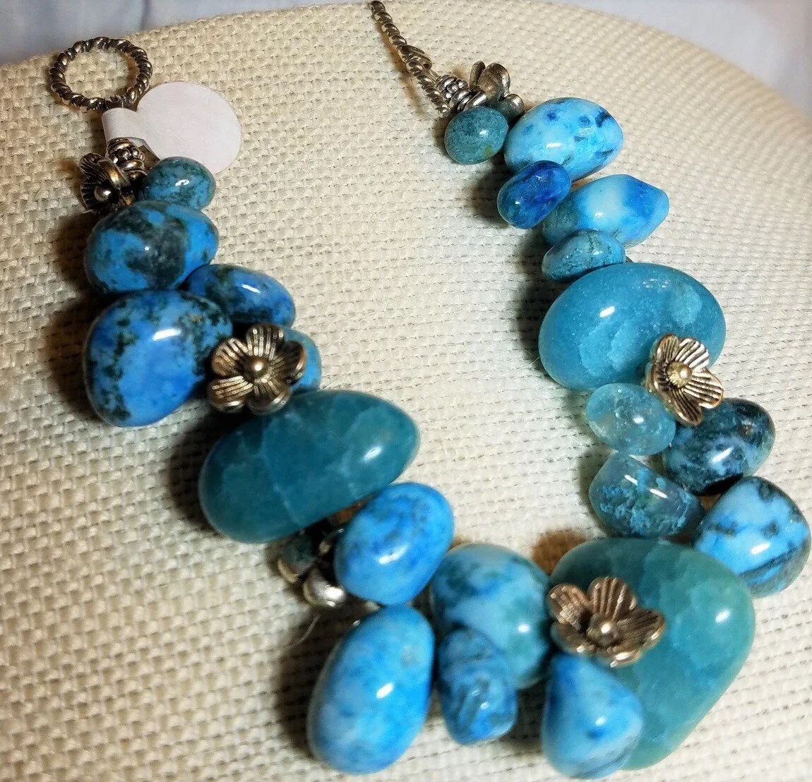 Blue Jasper and Agate Bracelet
