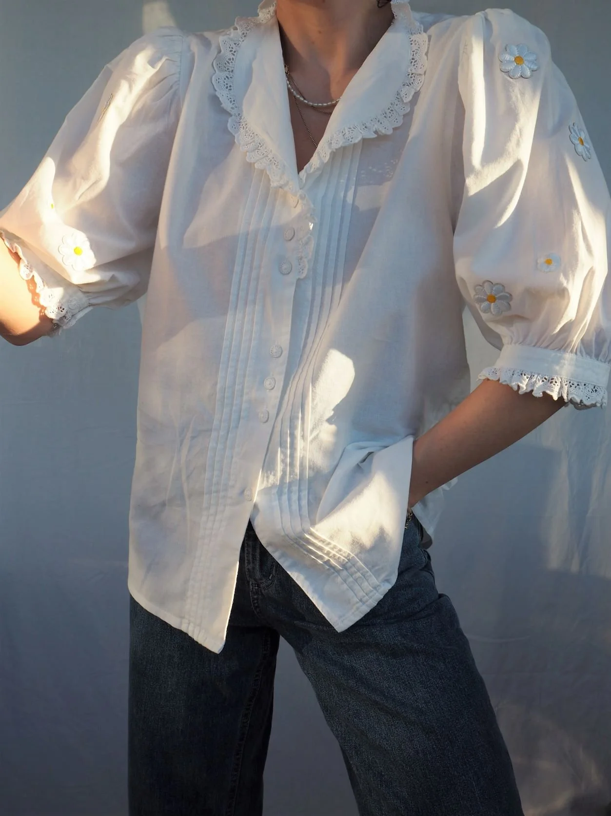 Jen™ Vintage Cotton Blouse
